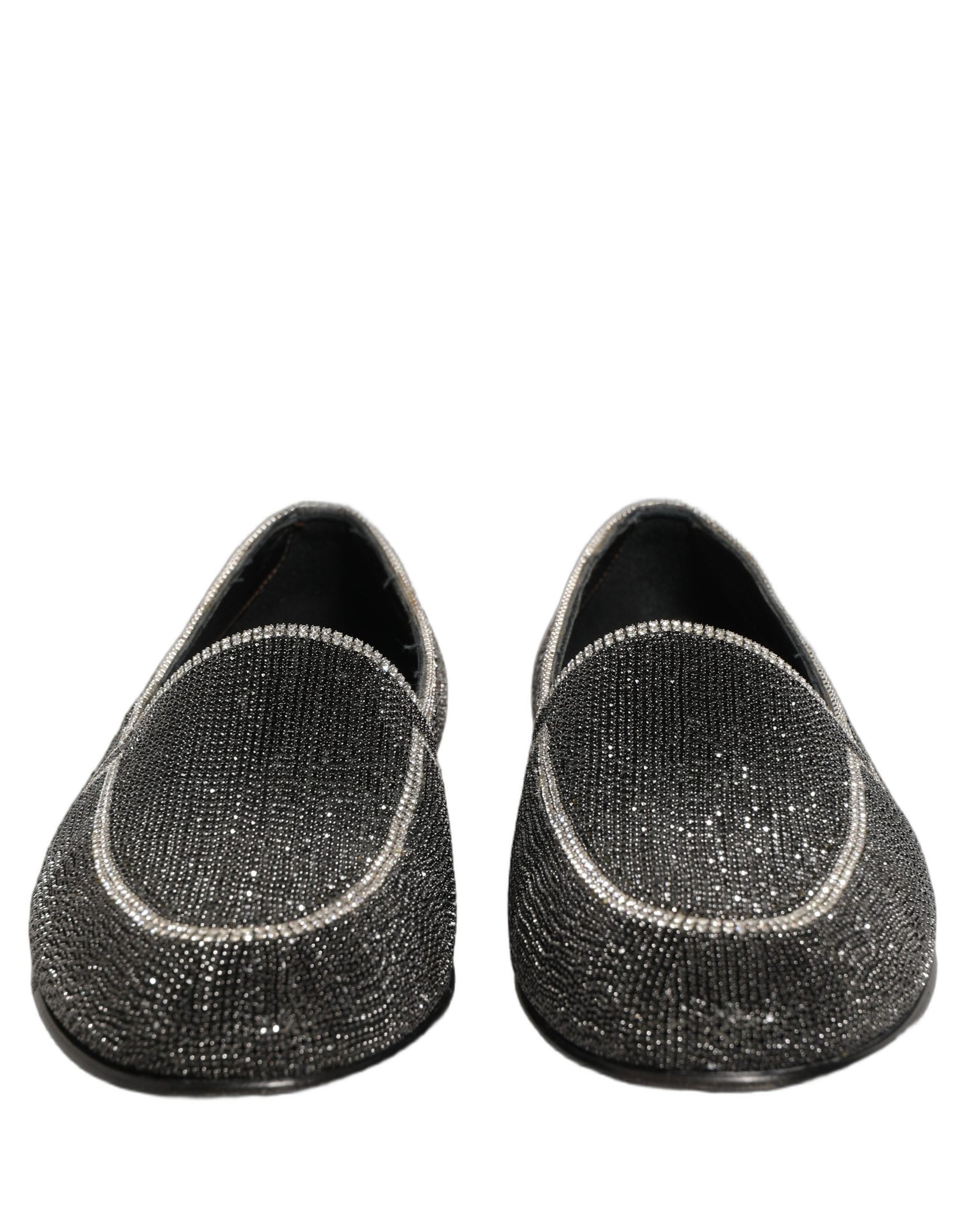 Chaussures Mocassins Homme Dolce & Gabbana Noirs Ornés de Cristaux