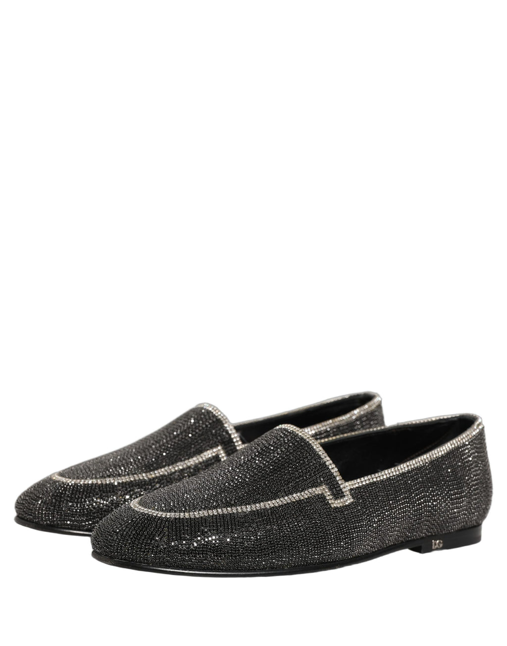 Chaussures Mocassins Homme Dolce & Gabbana Noirs Ornés de Cristaux