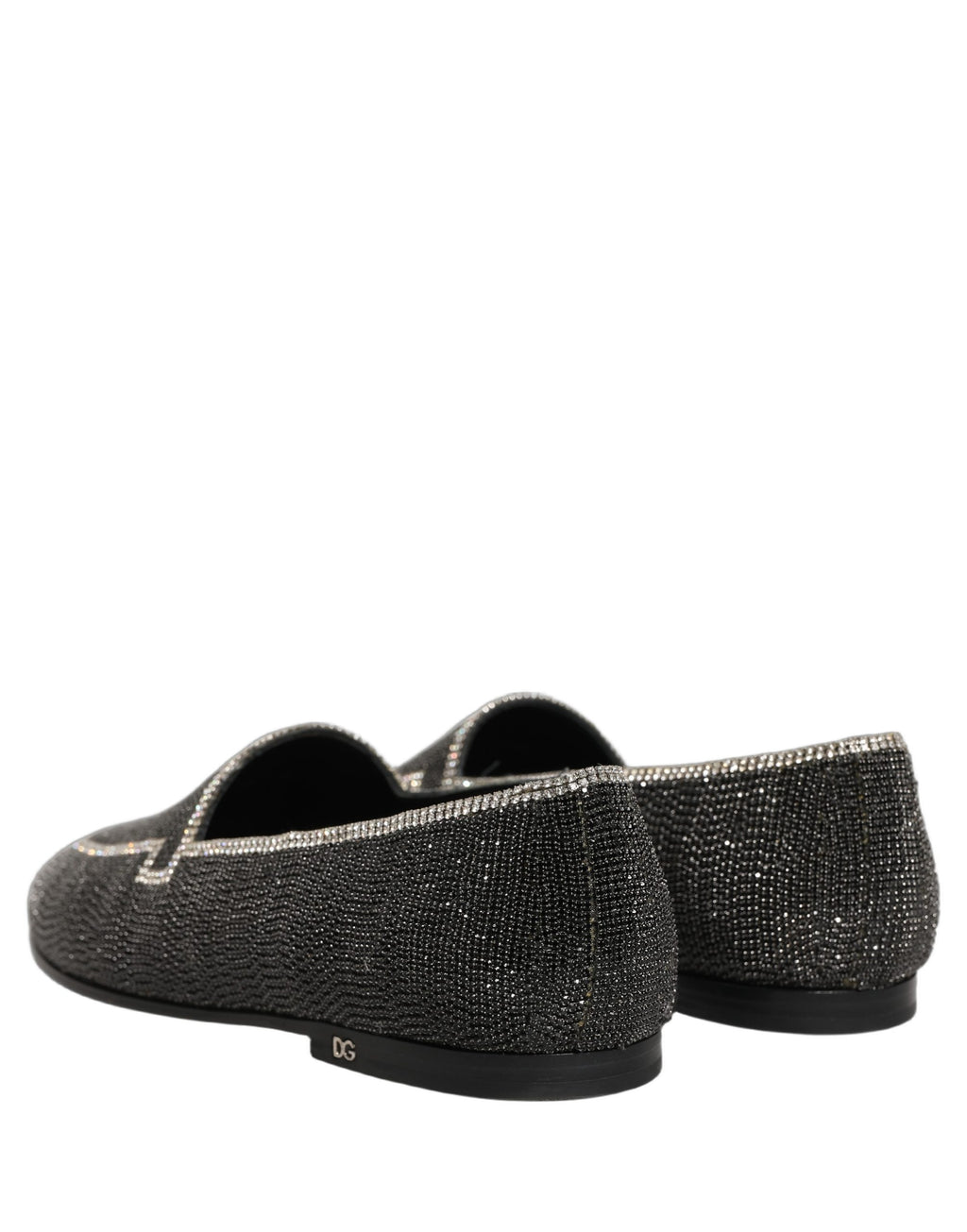 Chaussures Mocassins Homme Dolce & Gabbana Noirs Ornés de Cristaux