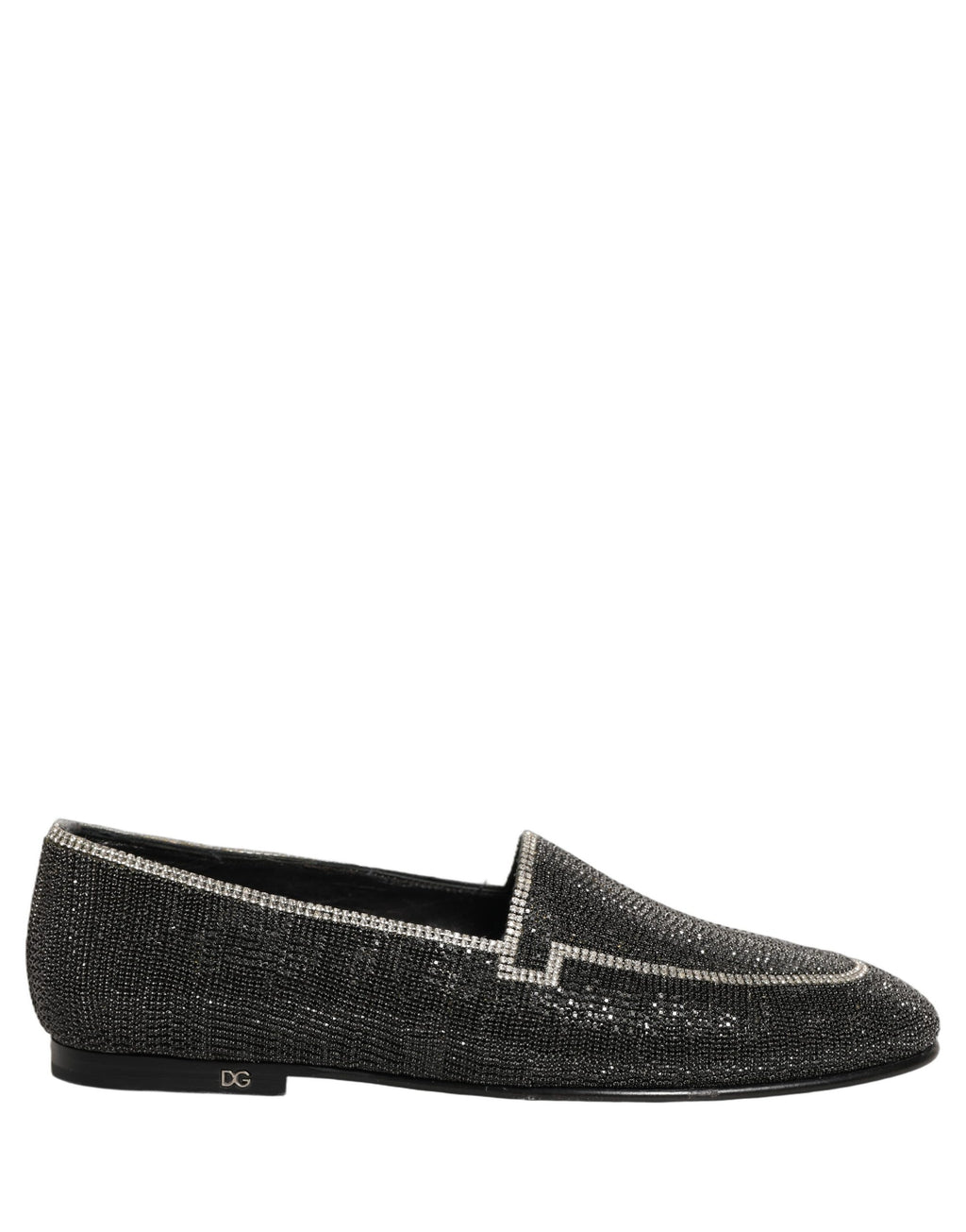 Chaussures Mocassins Homme Dolce & Gabbana Noirs Ornés de Cristaux