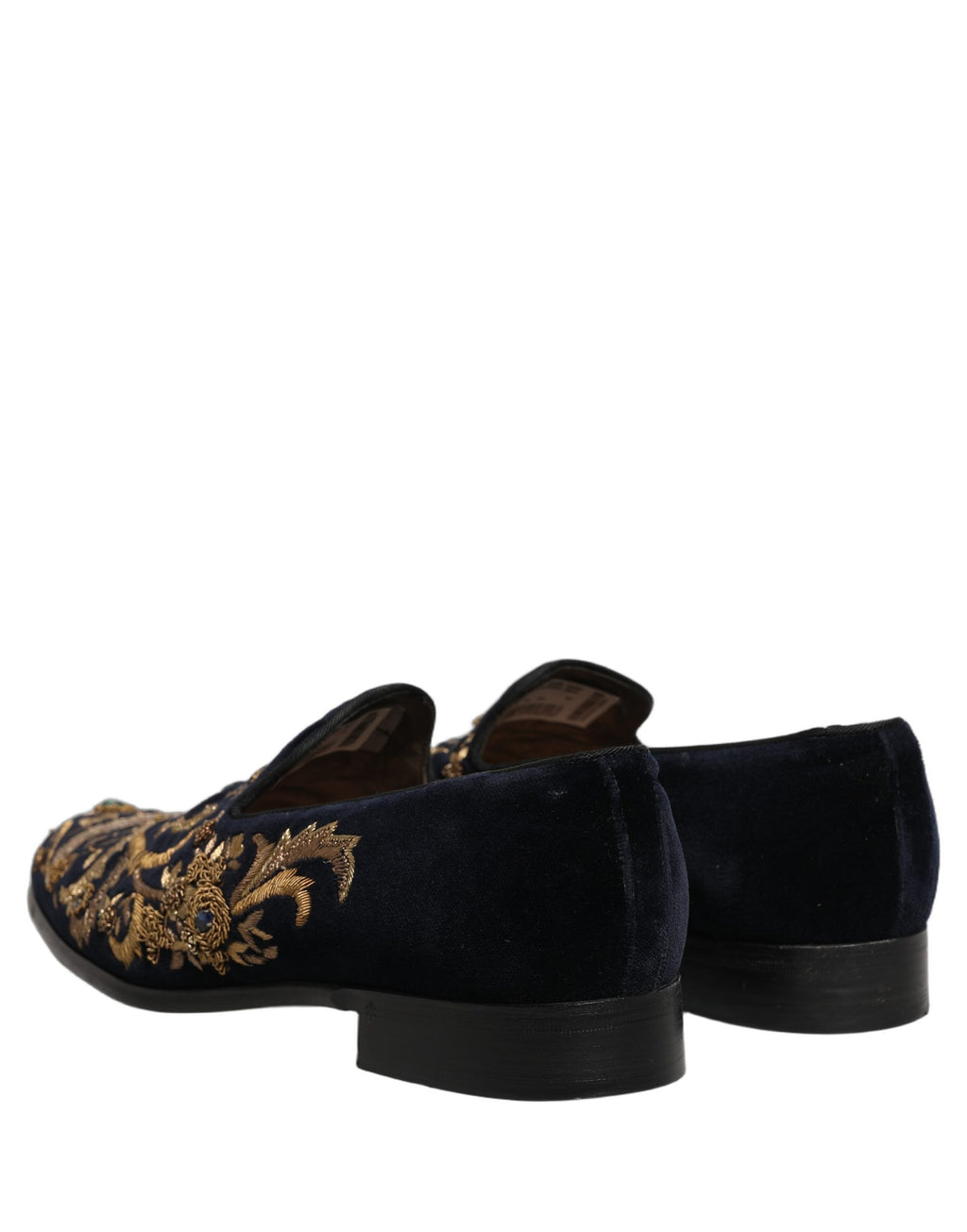 Chaussures Mocassins Dolce & Gabbana en Velours Noir Orné