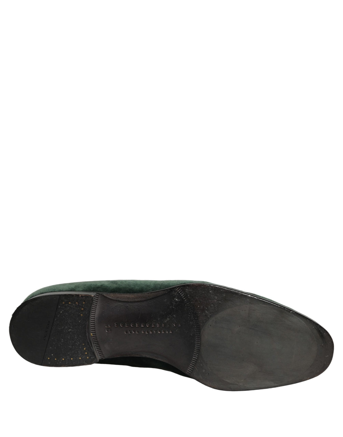 Chaussures Loafers Vert Velours Orné Dolce & Gabbana