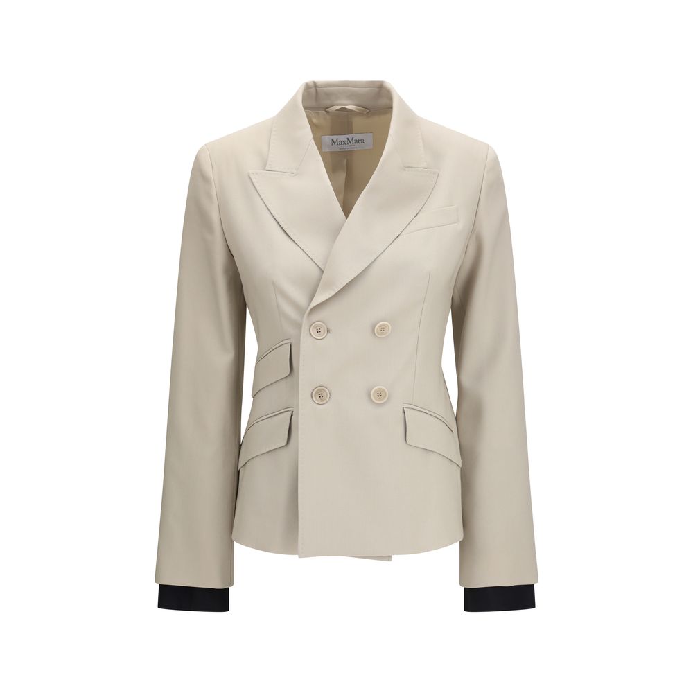 Blazer Max Mara Oves Aries en laine beige