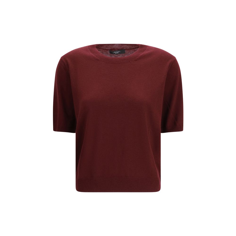 T-shirt Max Mara bordeaux en laine Oves Aries