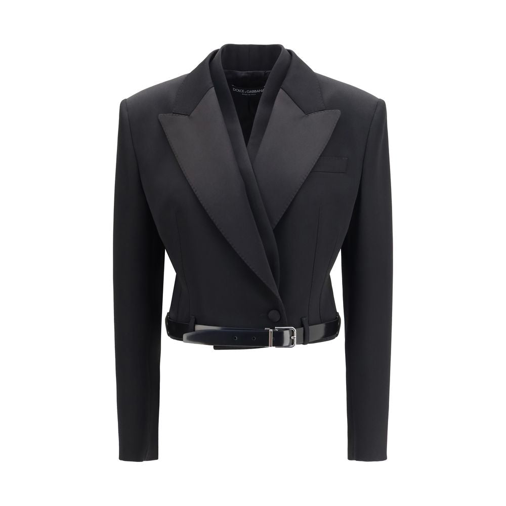 Veste en Laine Noire Dolce & Gabbana Oves Aries