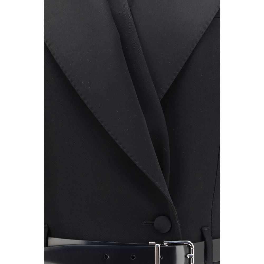 Veste en Laine Noire Dolce & Gabbana Oves Aries