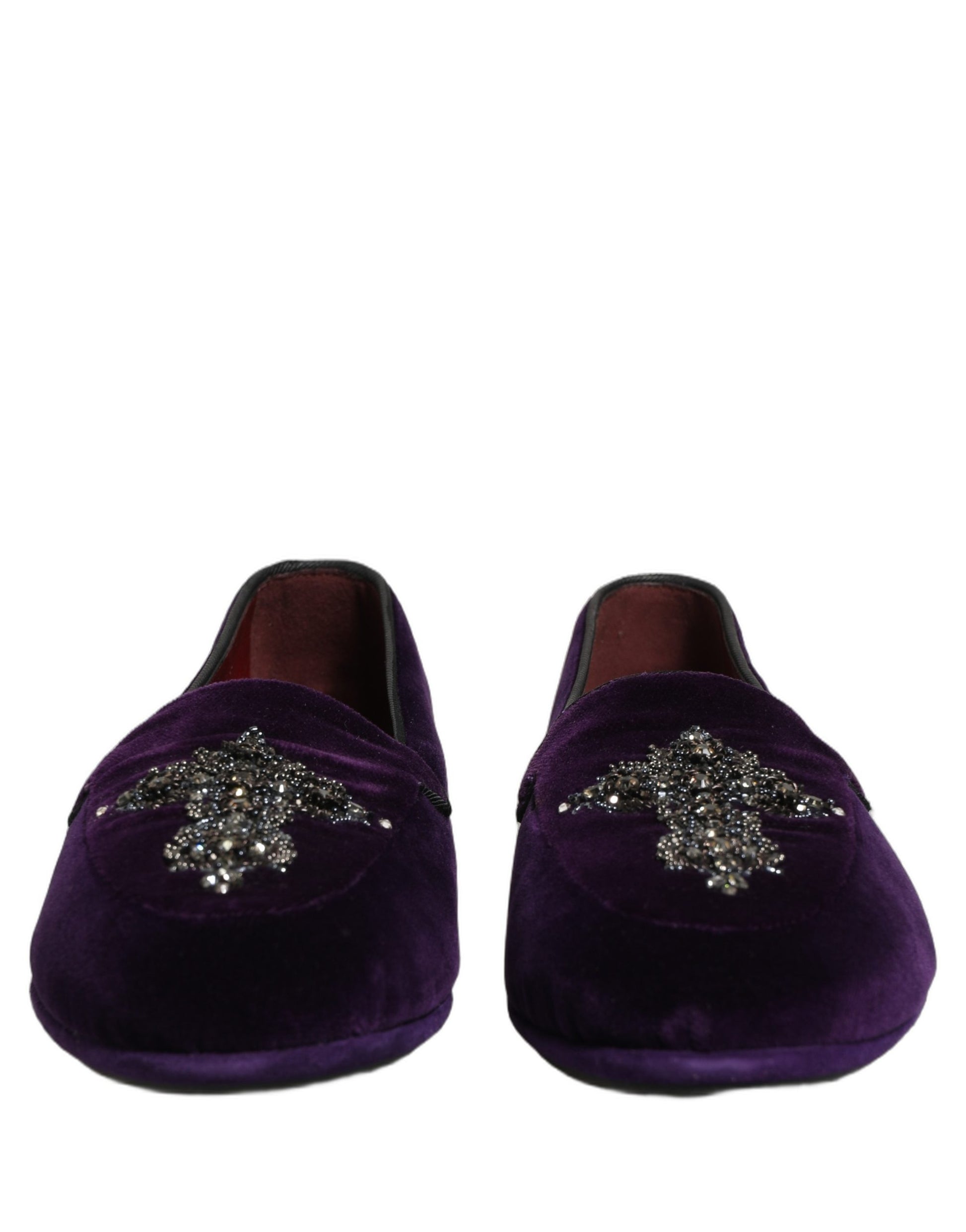Mocassins Dolce & Gabbana en suède violet orné