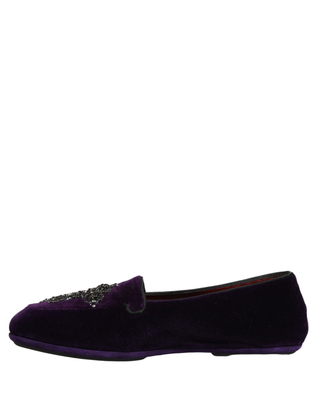 Mocassins Dolce & Gabbana en suède violet orné