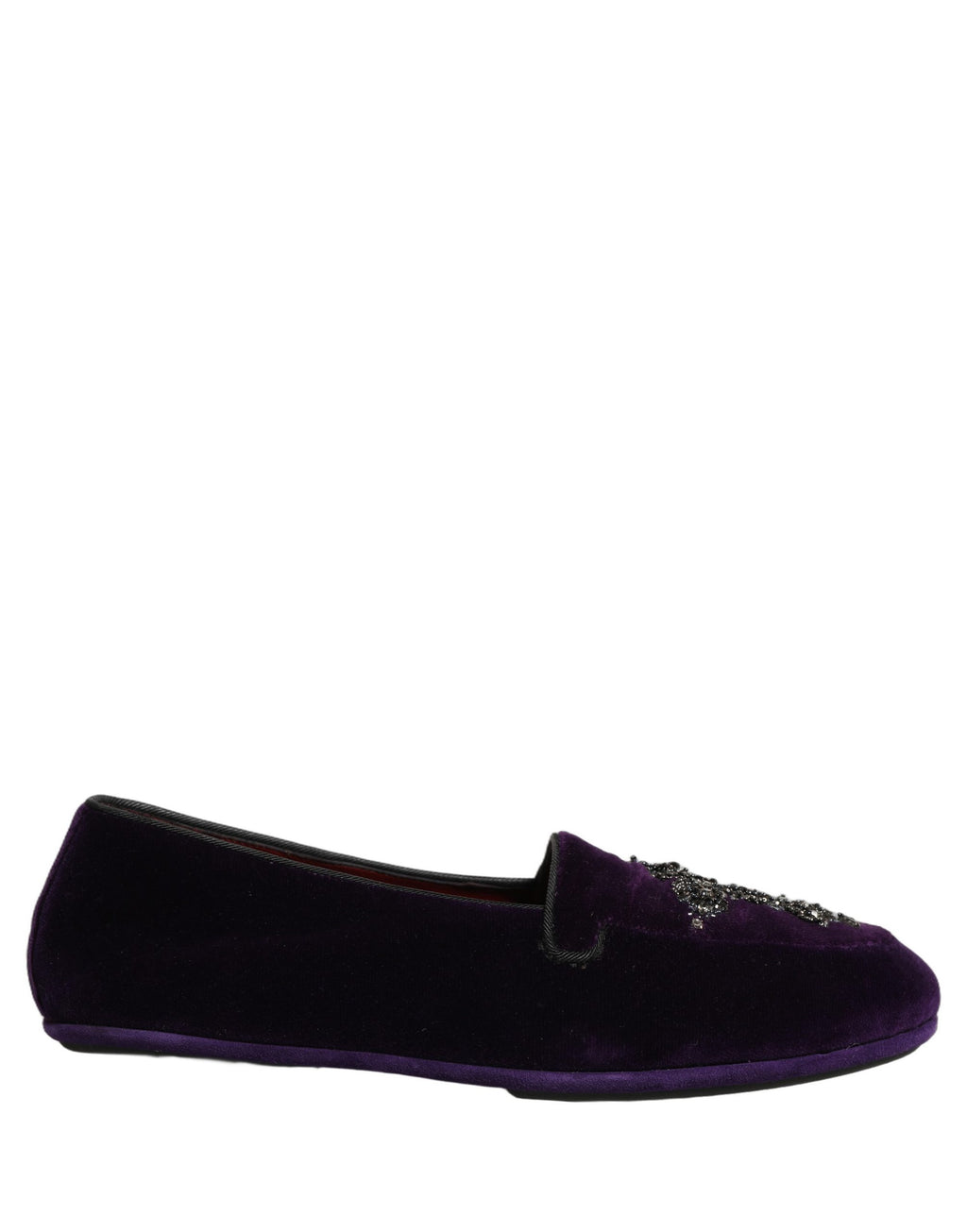 Mocassins Dolce & Gabbana en suède violet orné