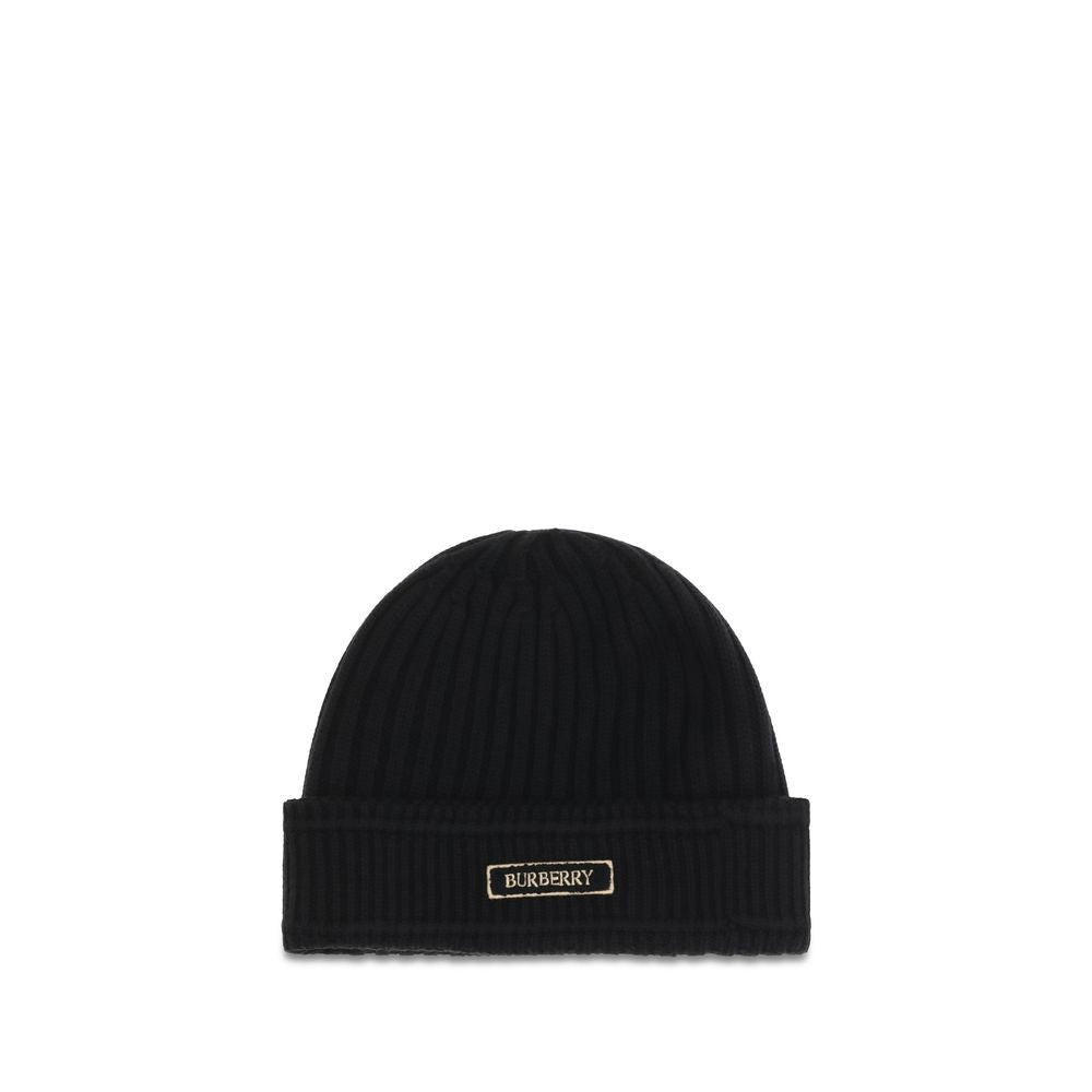 Bonnet Burberry Oves Aries en laine noire