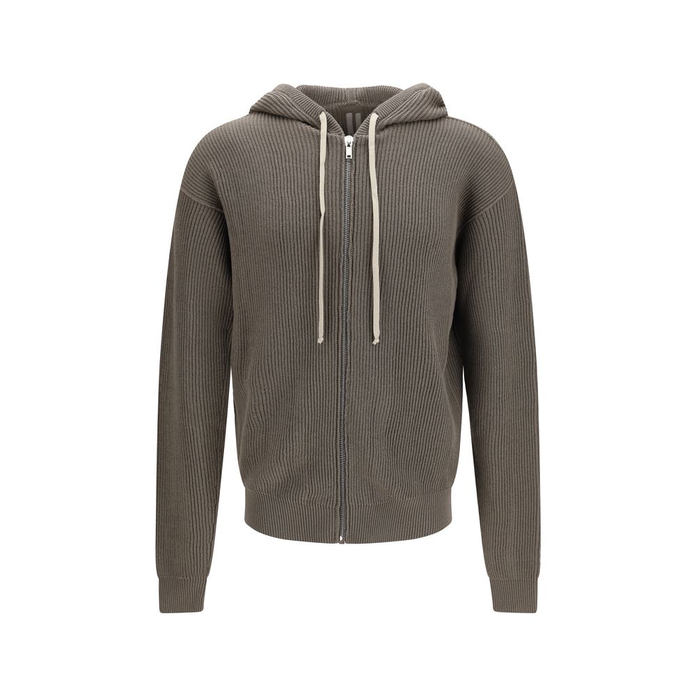 Sweat à capuche Rick Owens Aries en laine grise