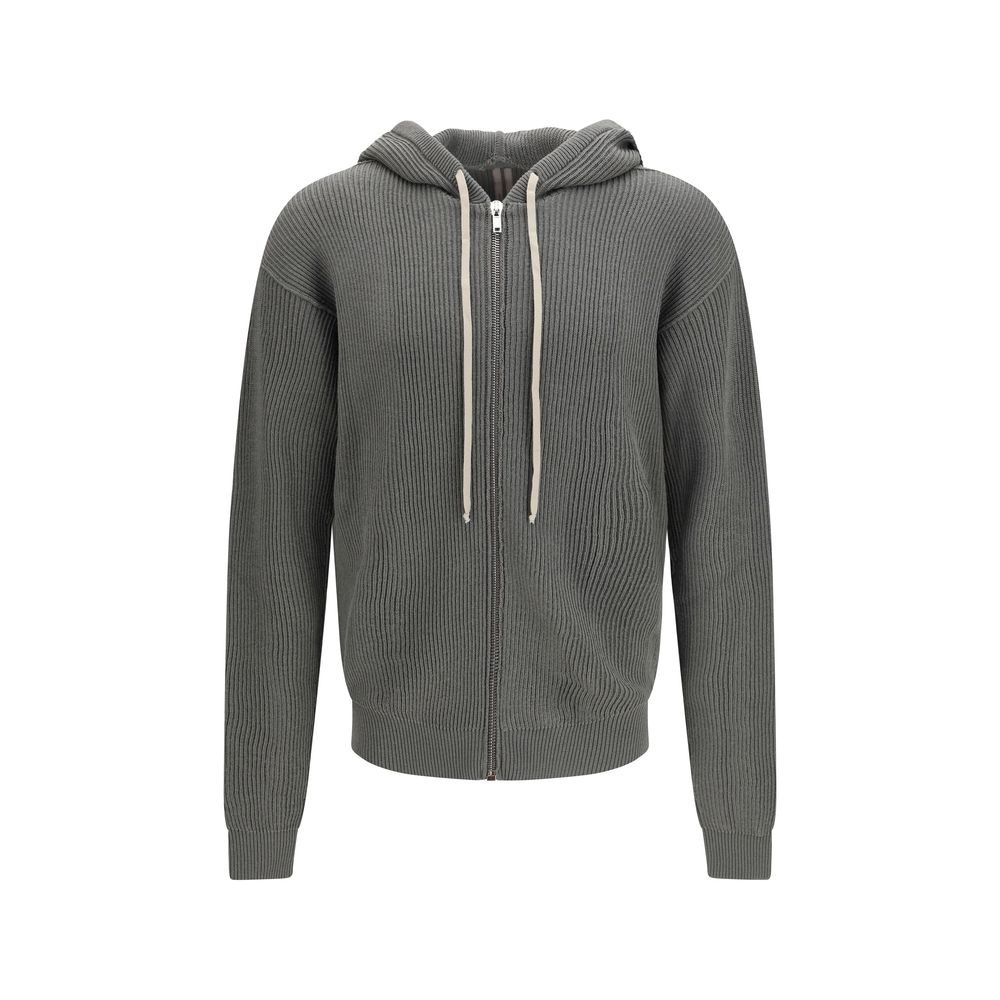 Sweat à capuche Rick Owens en laine bicolore Oves Aries