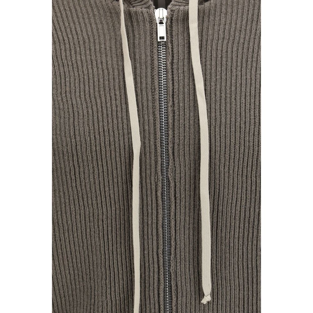Sweat à capuche Rick Owens Aries en laine grise