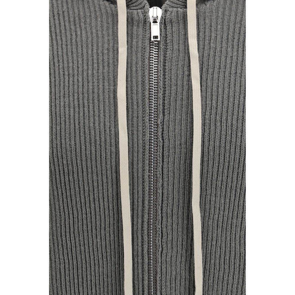 Sweat à capuche Rick Owens en laine bicolore Oves Aries