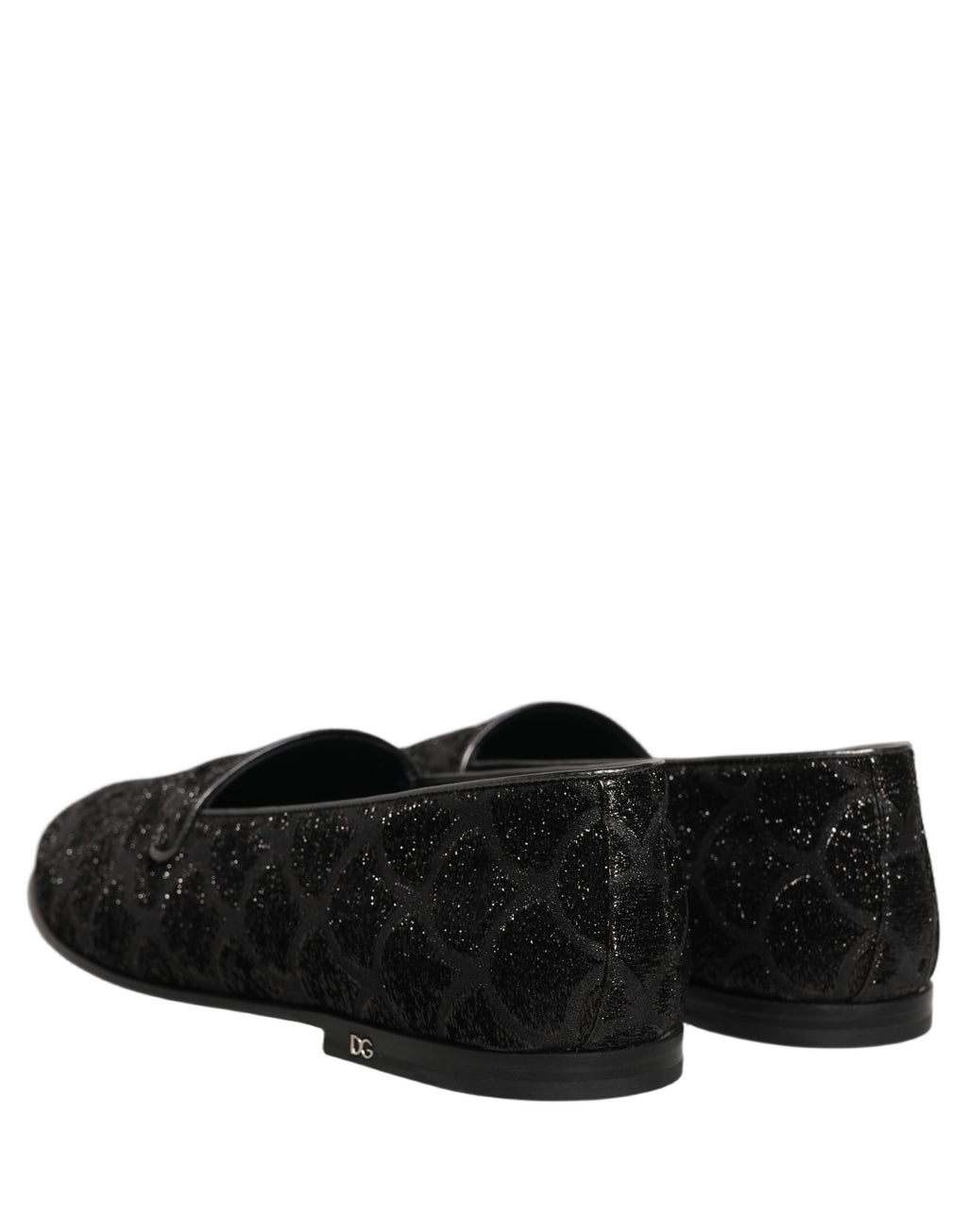 Chaussures Loafers Habillées Dolce & Gabbana Homme Brocart Pailleté Noir