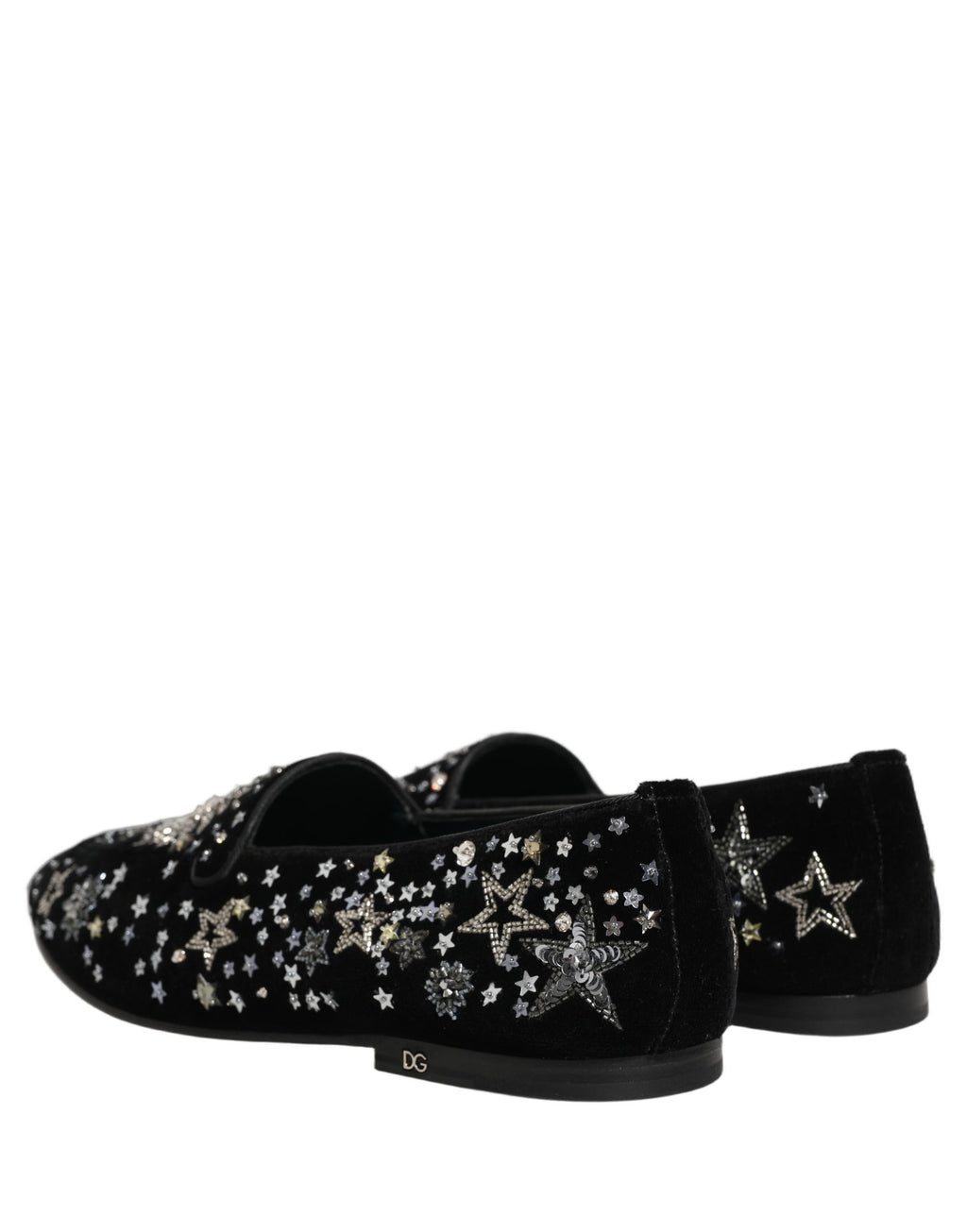 Chaussures Loafers Dolce & Gabbana ornées de cristaux noirs