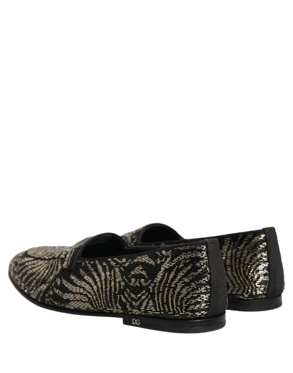Chaussures mocassins Dolce & Gabbana ornés noir et argent
