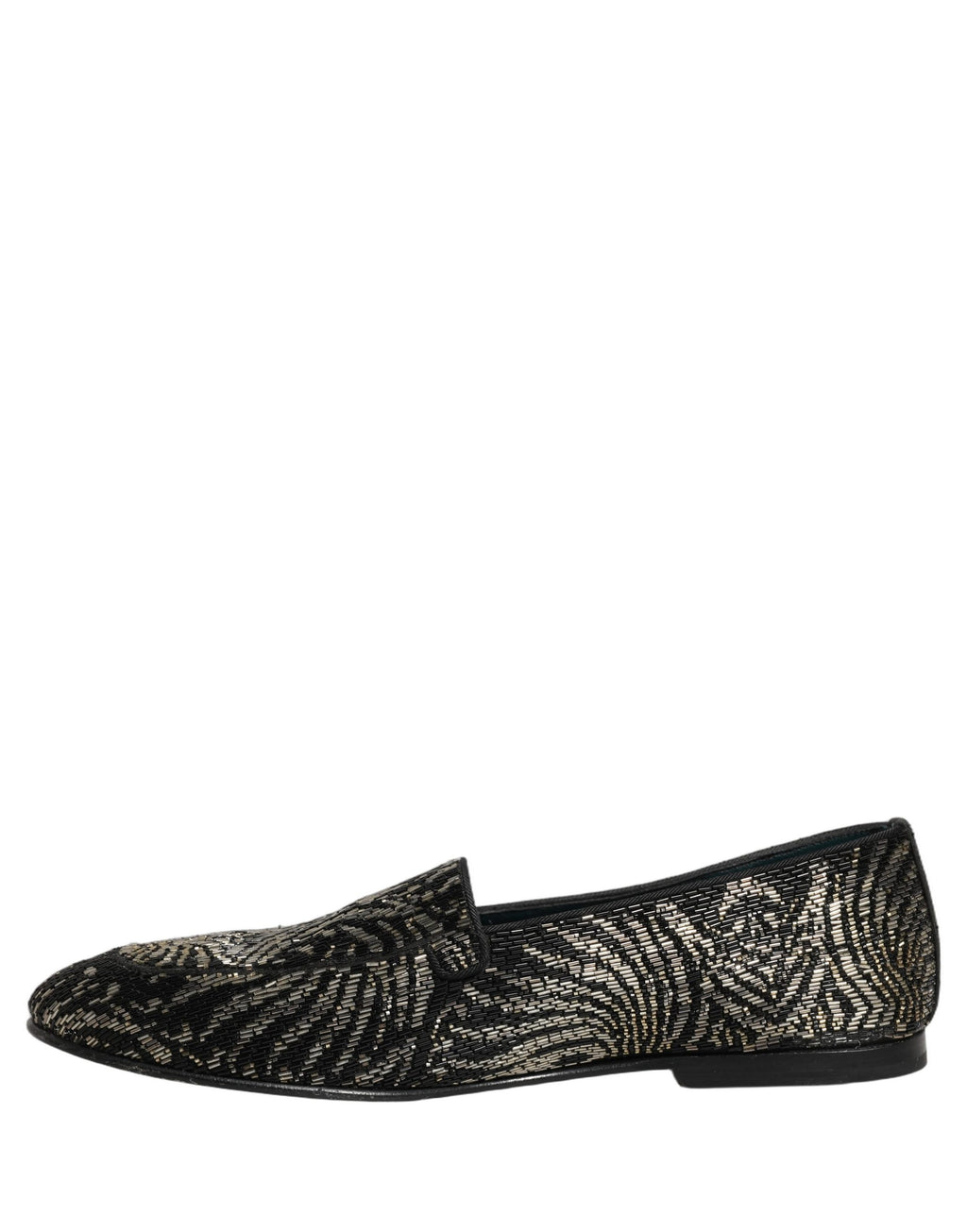 Chaussures mocassins Dolce & Gabbana ornés noir et argent