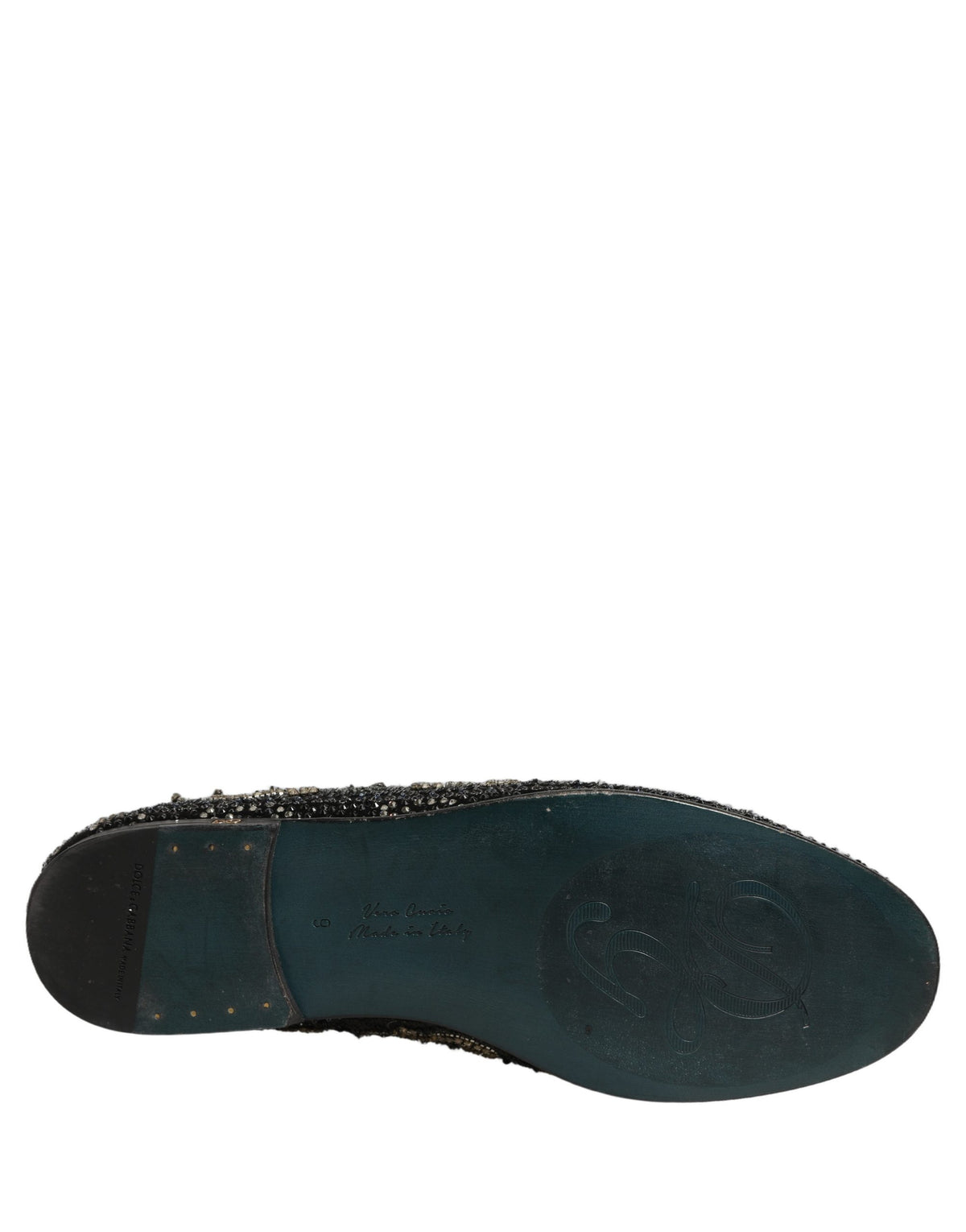 Chaussures Mocassins Dolce & Gabbana Noirs Ornés de Strass
