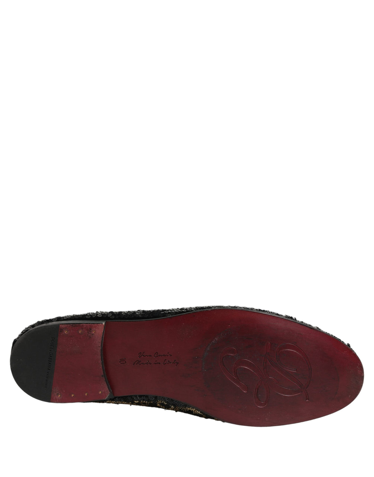 Mocassins Dolce & Gabbana noirs ornés de doré