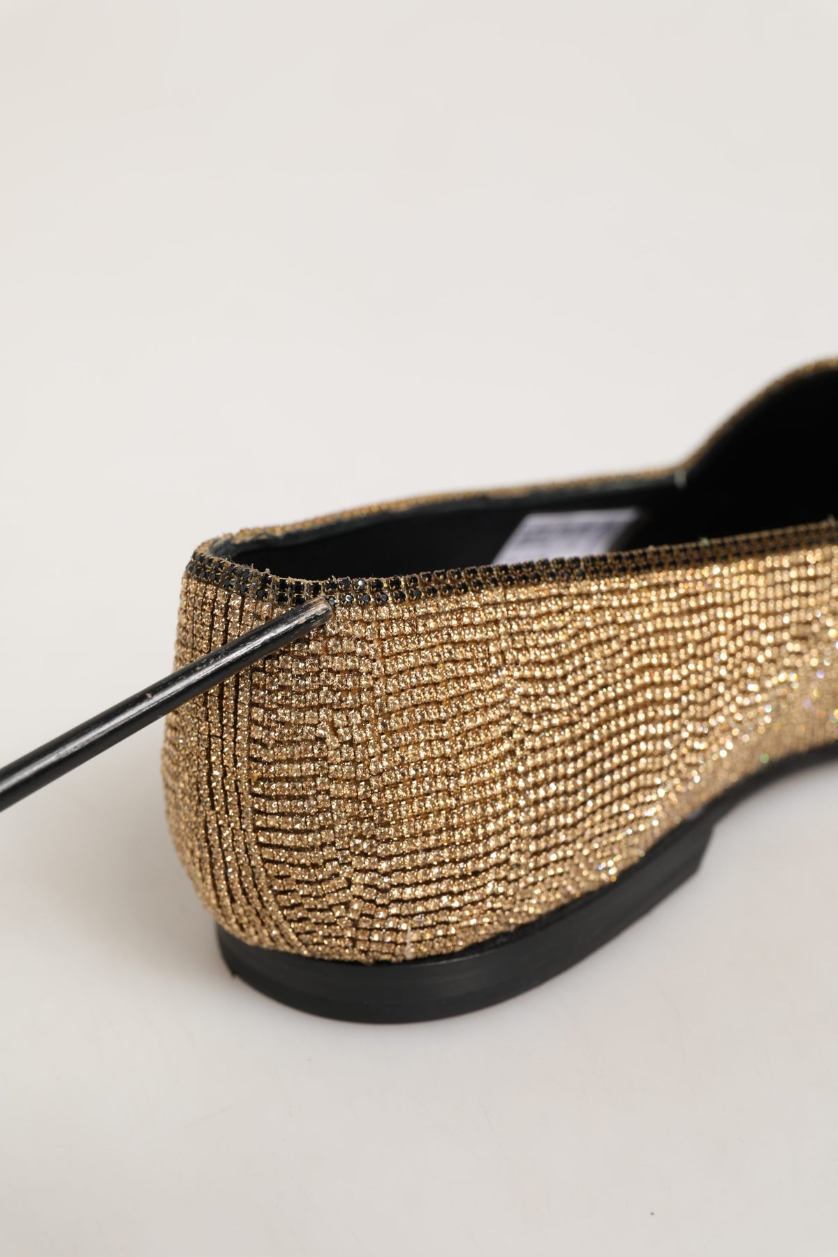 Mocassins pour homme Dolce & Gabbana ornés de cristaux dorés