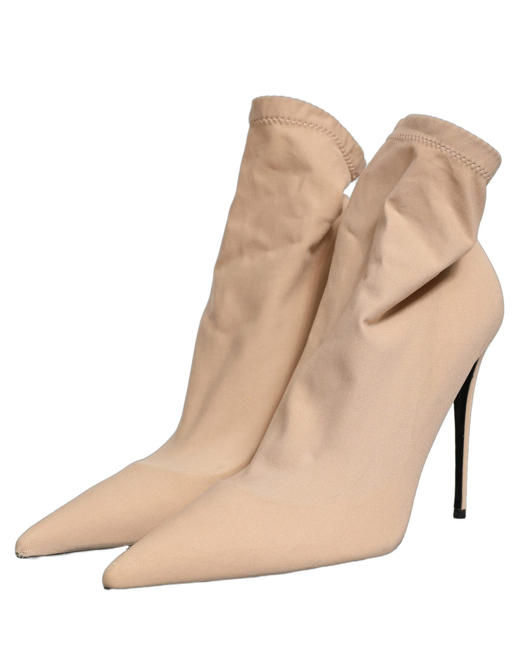 Dolce & Gabbana Bottines à talons chaussettes extensibles beiges