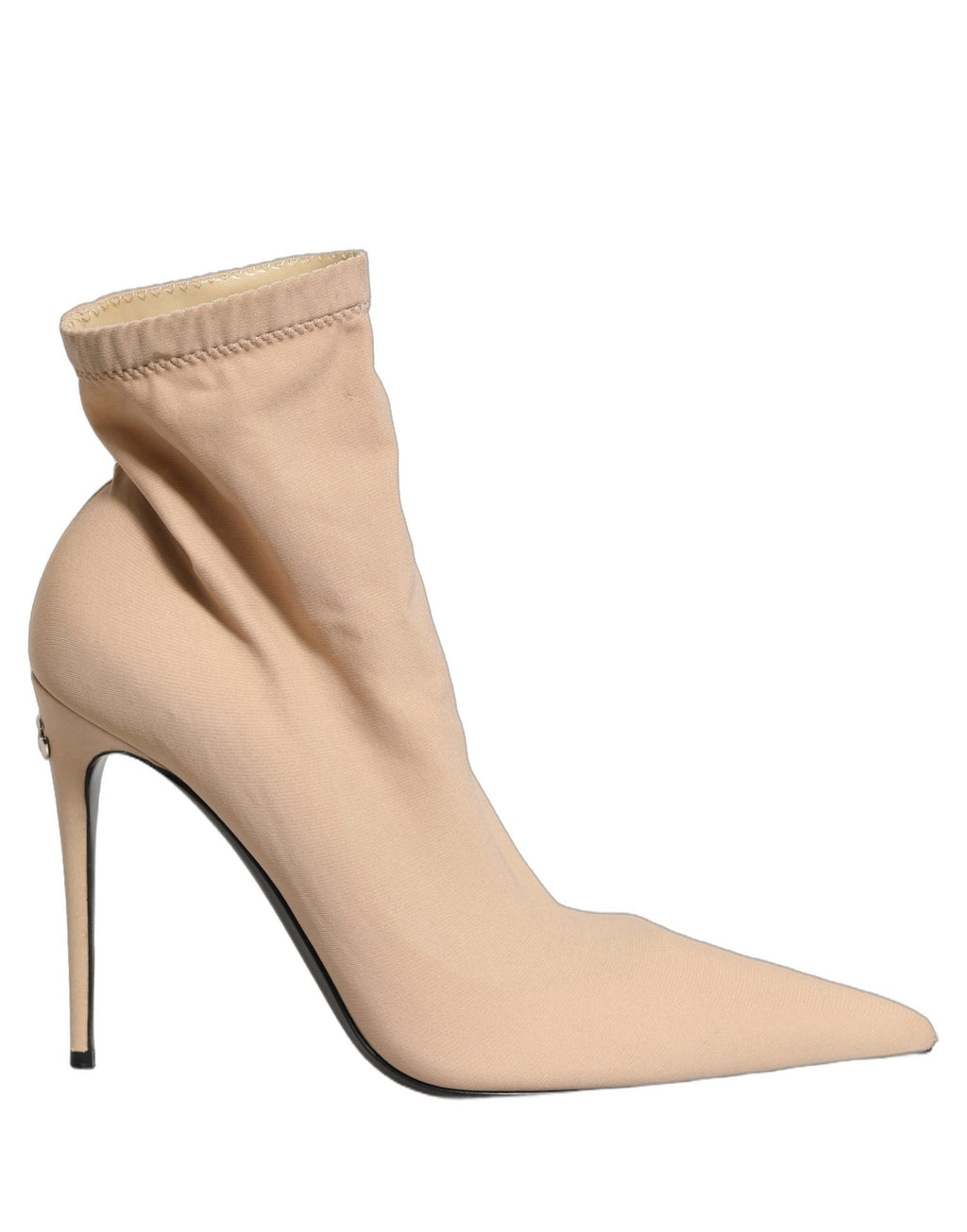 Dolce & Gabbana Bottines à talons chaussettes extensibles beiges