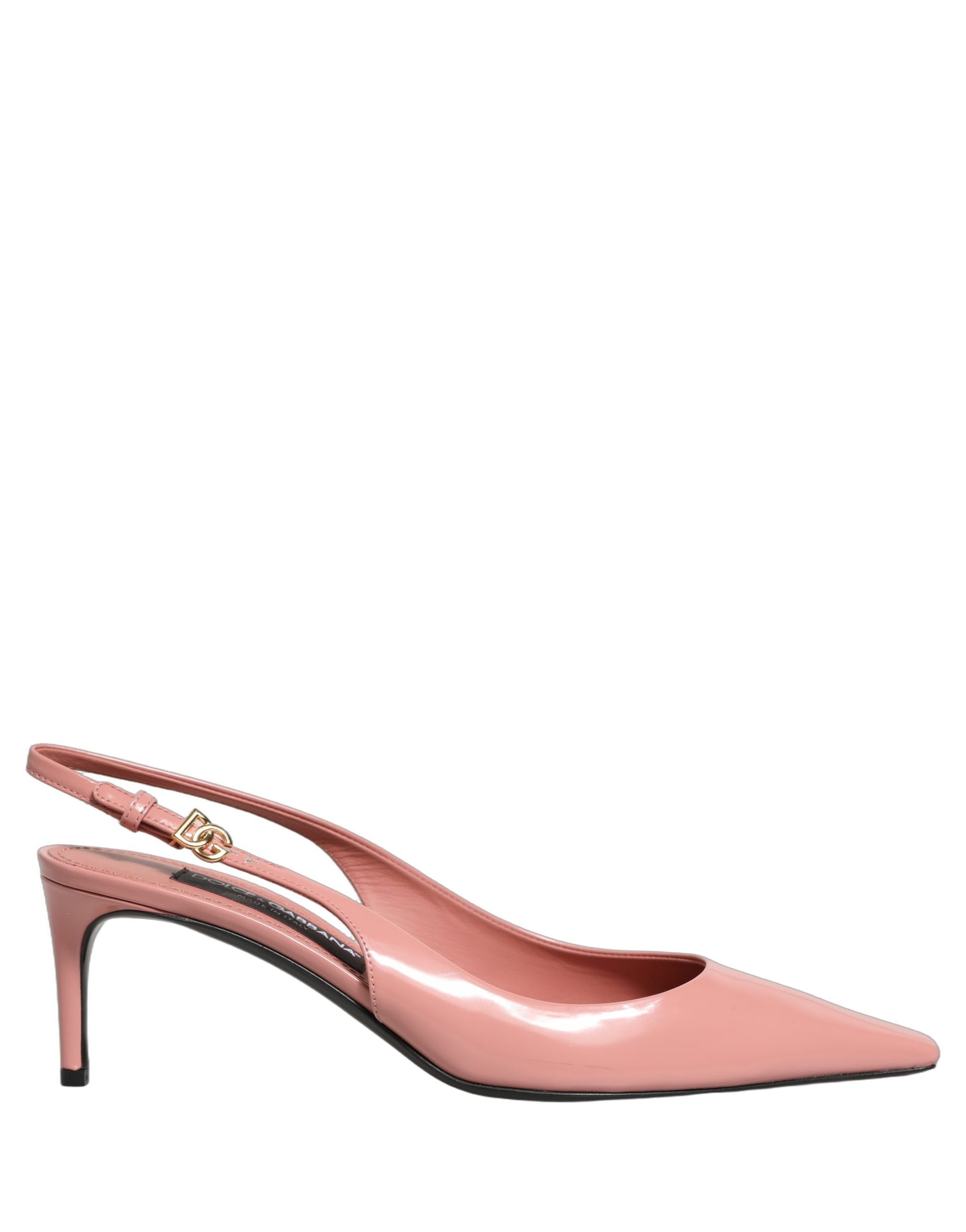 Chaussures Slingback à Talons Mi-hauts en Cuir Rose Dolce & Gabbana