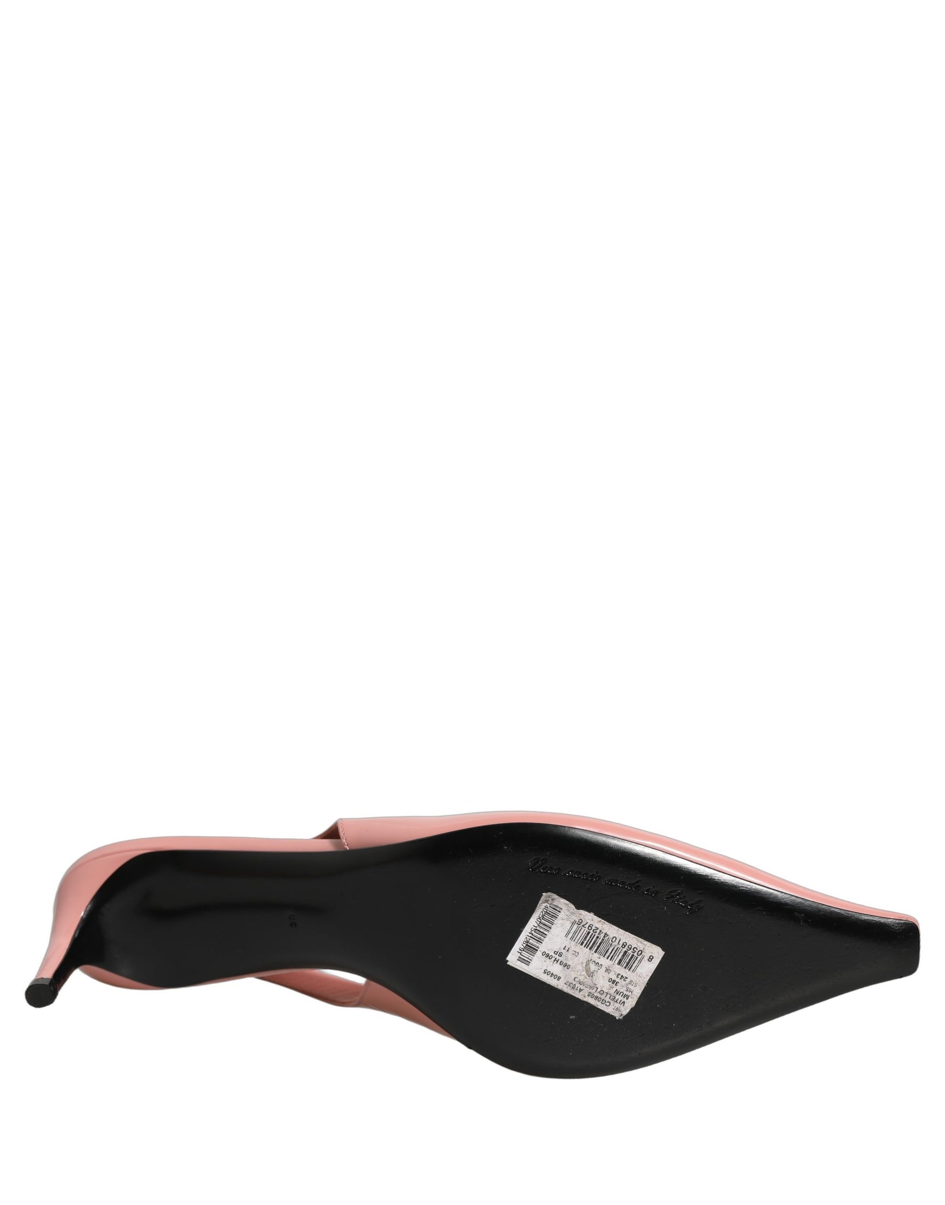 Chaussures Slingback à Talons Mi-hauts en Cuir Rose Dolce & Gabbana