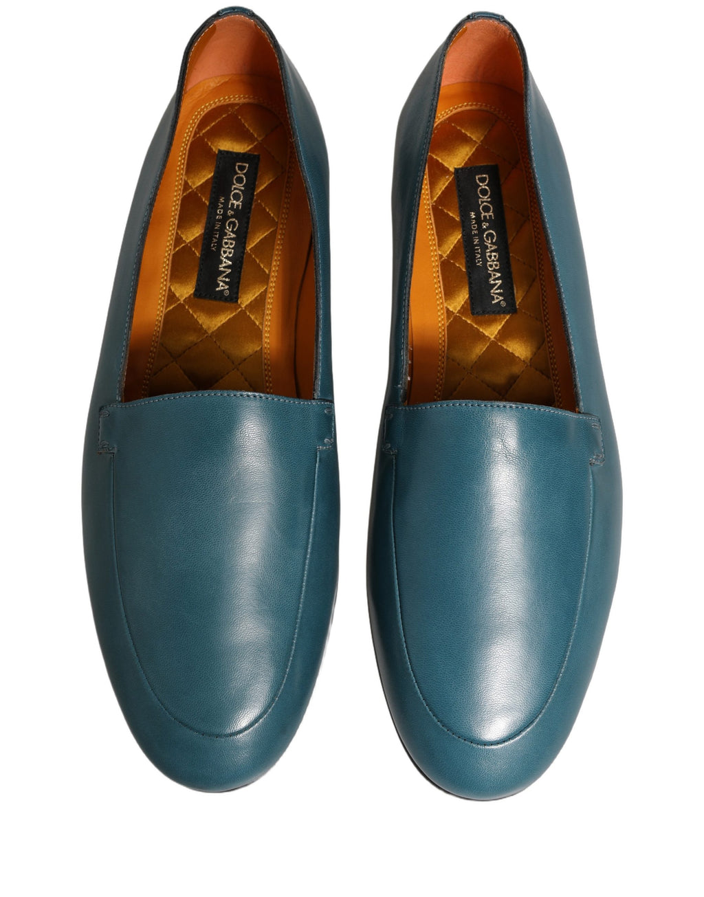Mocassins pour Homme Dolce & Gabbana en Cuir Bleu avec Logo
