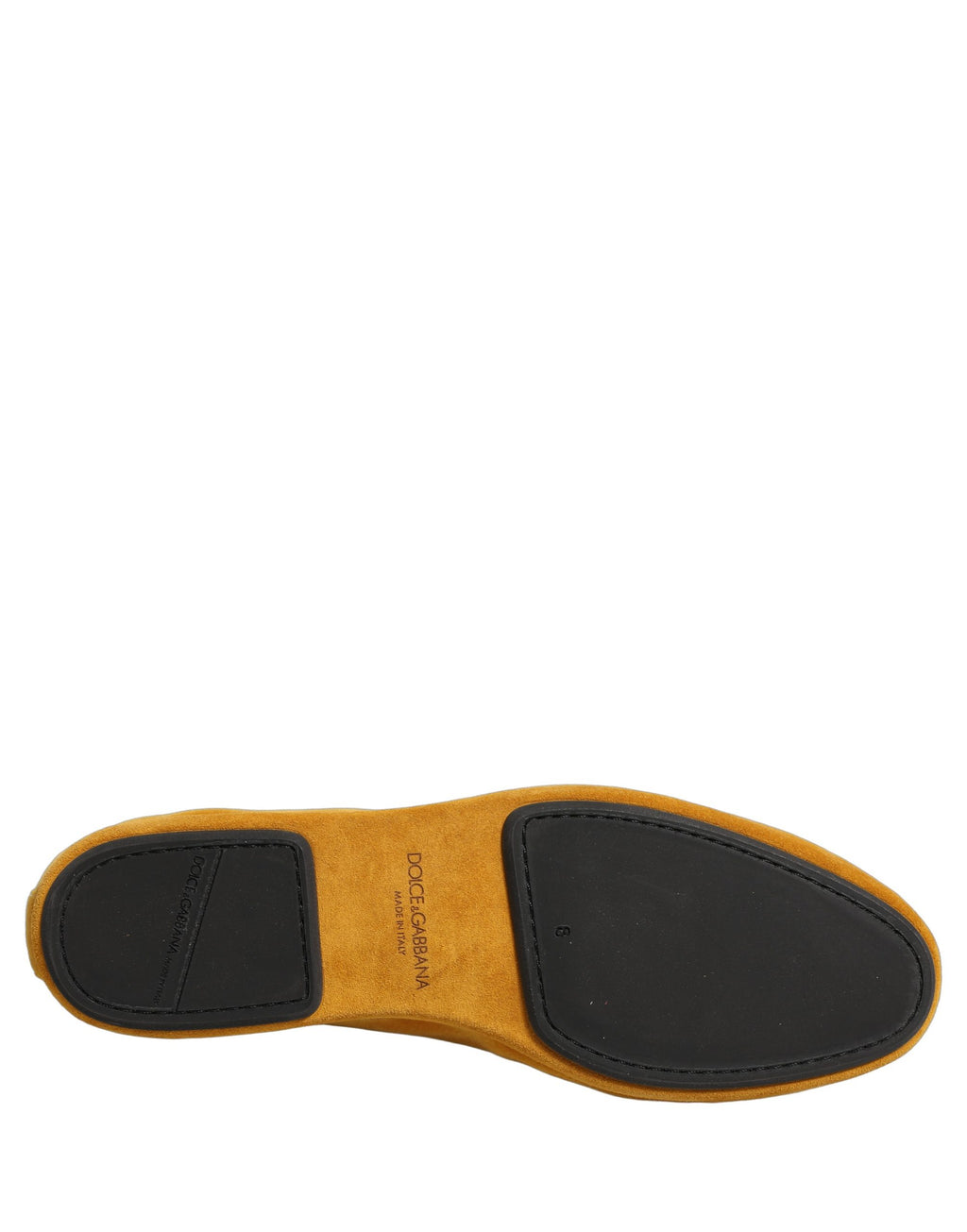 Chaussures plates Dolce & Gabbana en velours jaune DG cœur