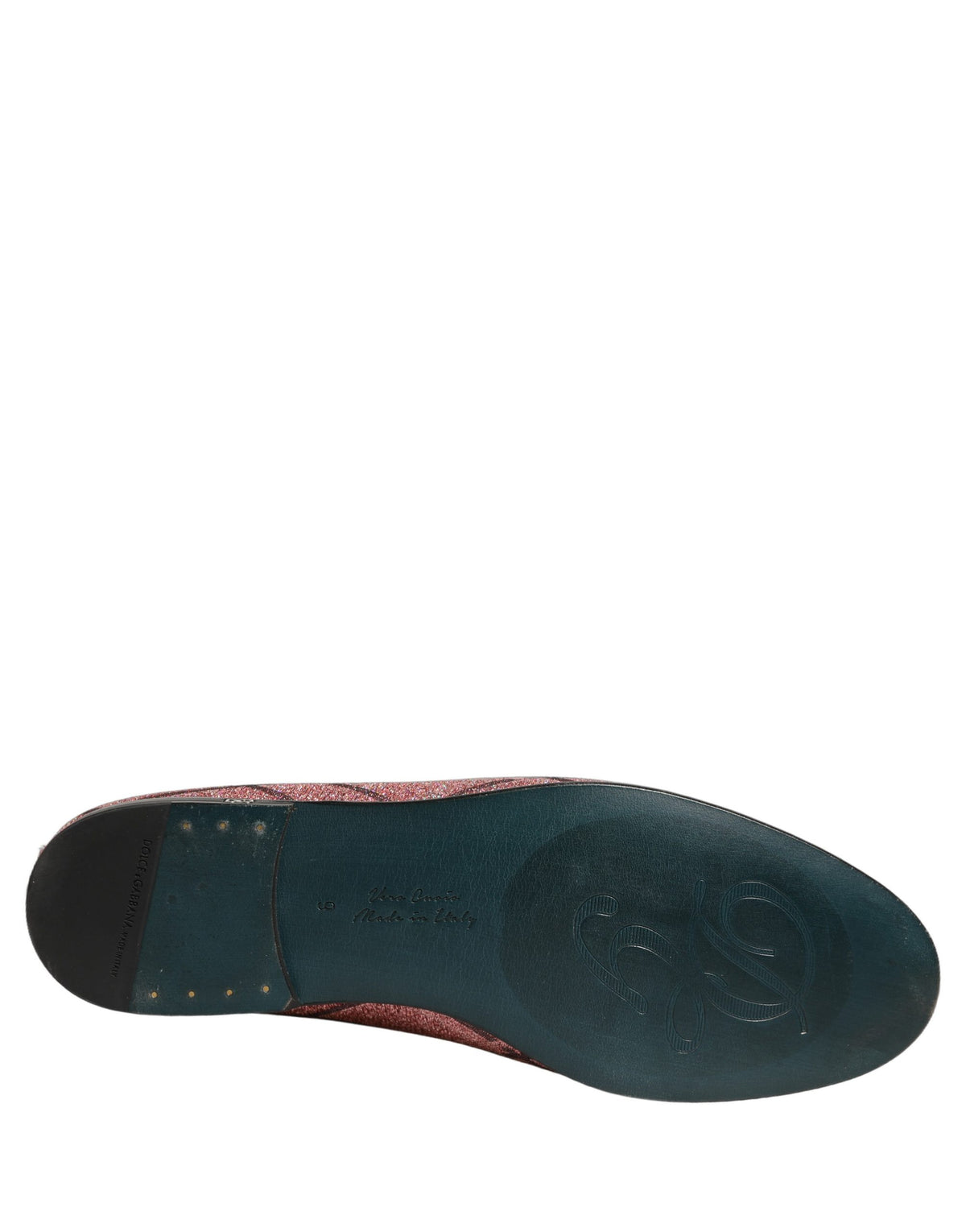 Dolce & Gabbana Pink Karo-Glitzer-Lurex-Logo-Slipper Schuhe