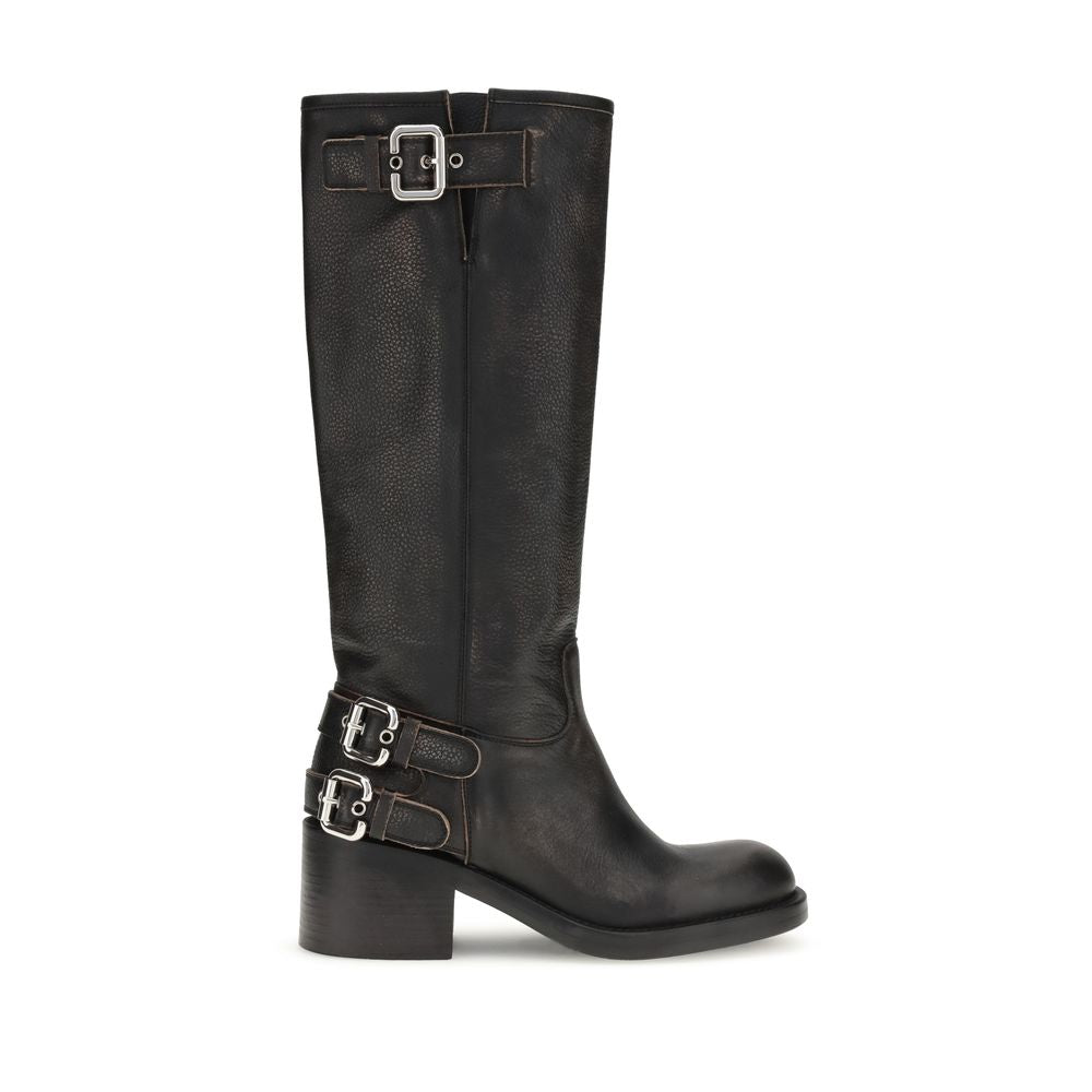 Chloé Stiefeletten aus schwarzem Kalbsleder Bos Taurus