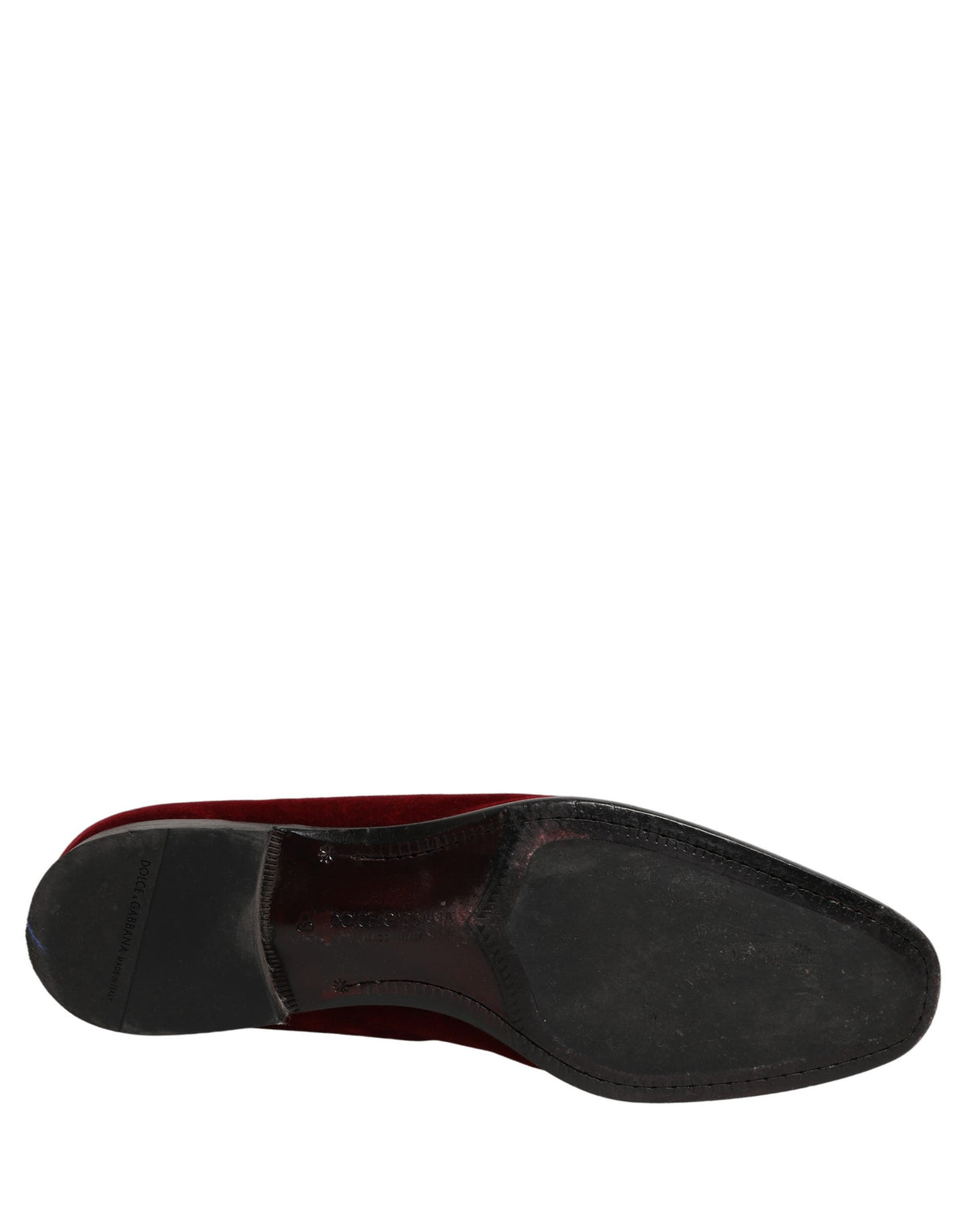 Dolce & Gabbana Bordeauxrote Wildleder Cross Slip On Dress Loafers Schuhe