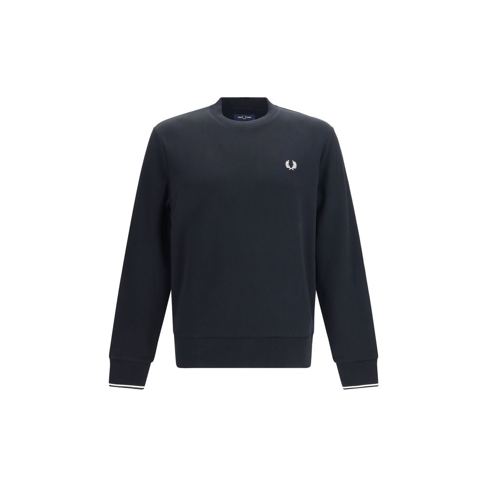 Sweat-shirt noir en coton Fred Perry