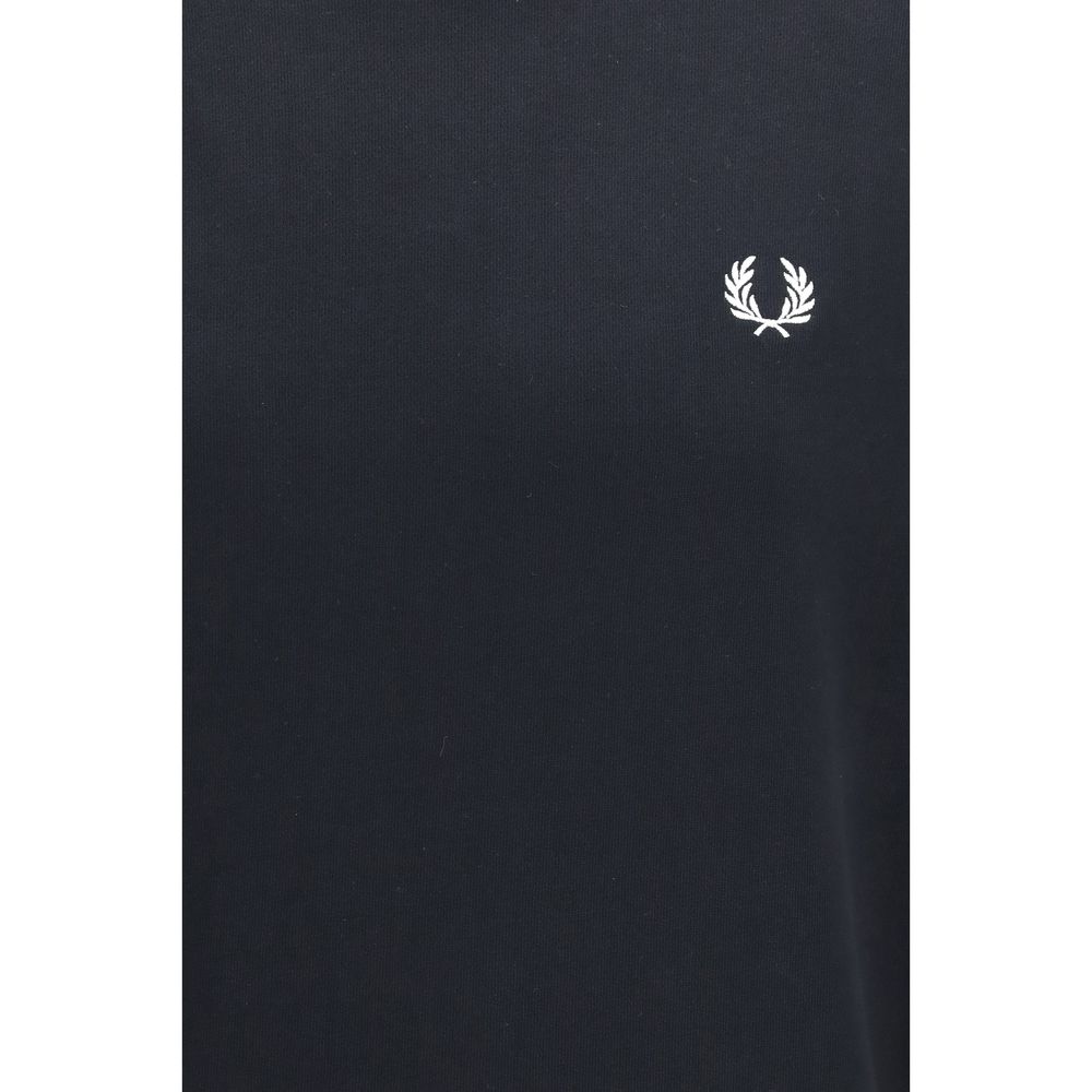 Sweat-shirt noir en coton Fred Perry