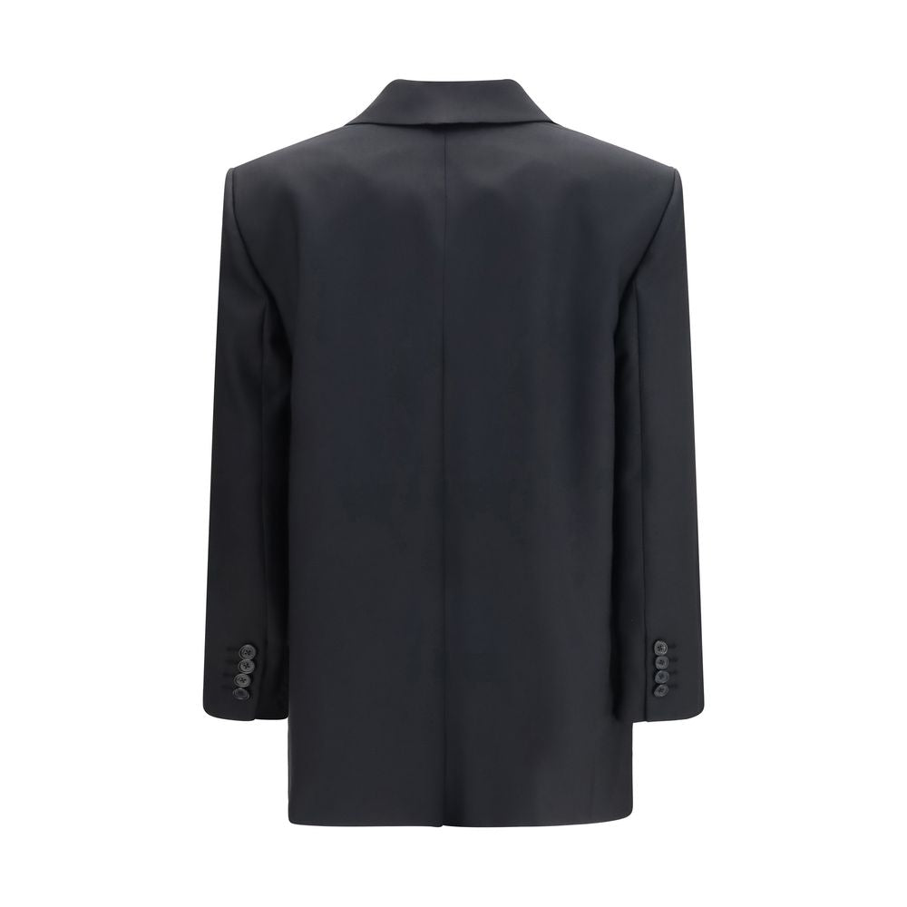 Veste longue Khaite en laine noire Oves Aries