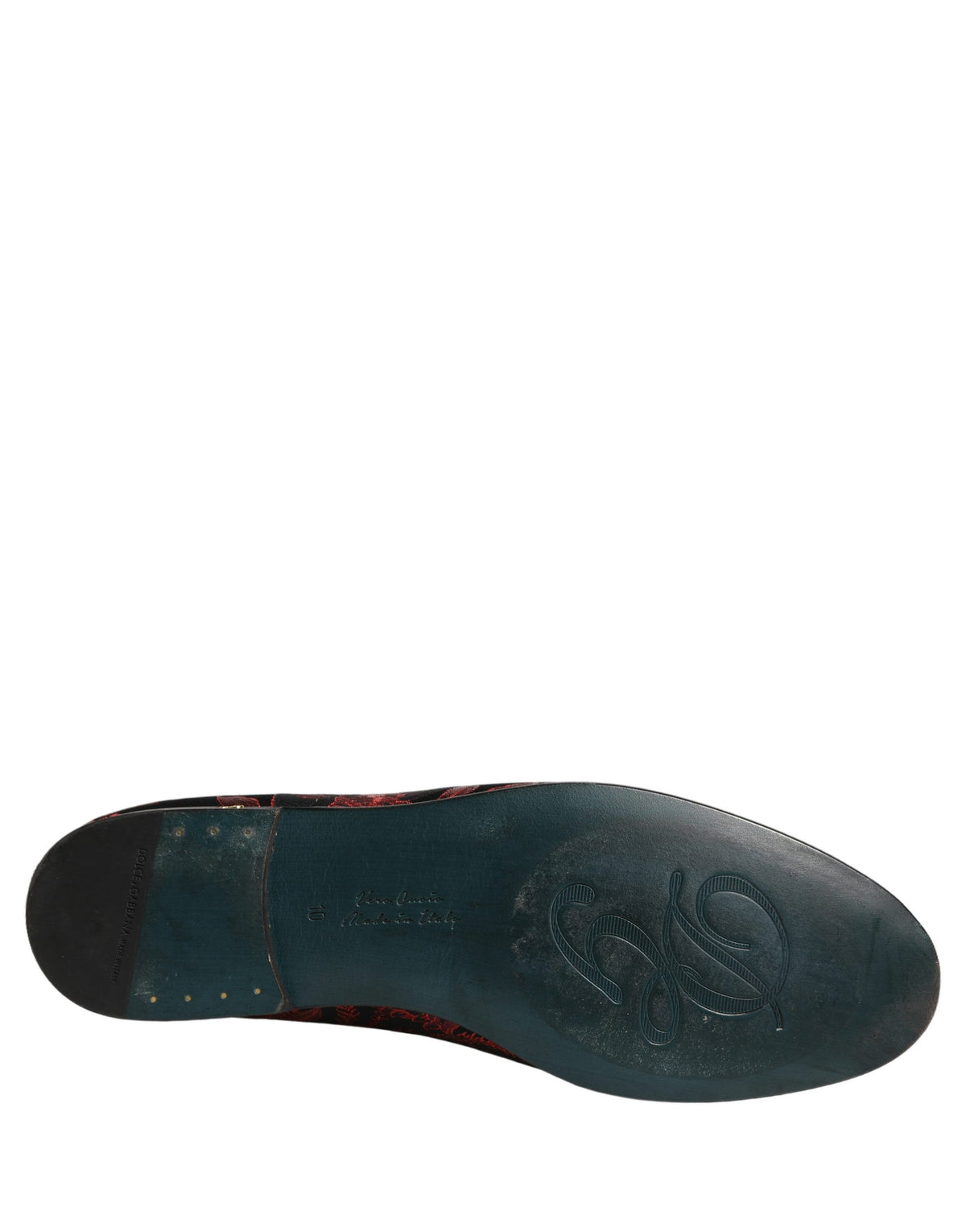 Dolce & Gabbana Rote Blumen-Jacquard-Slipper