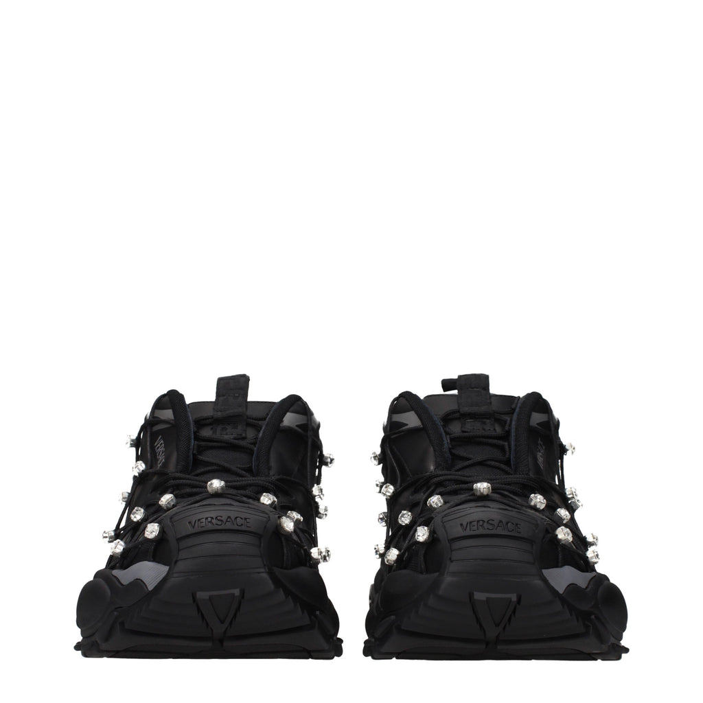 Baskets Chunky Versace en Tissu Noir