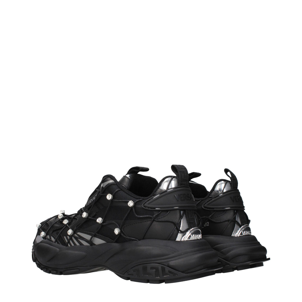 Baskets Chunky Versace en Tissu Noir