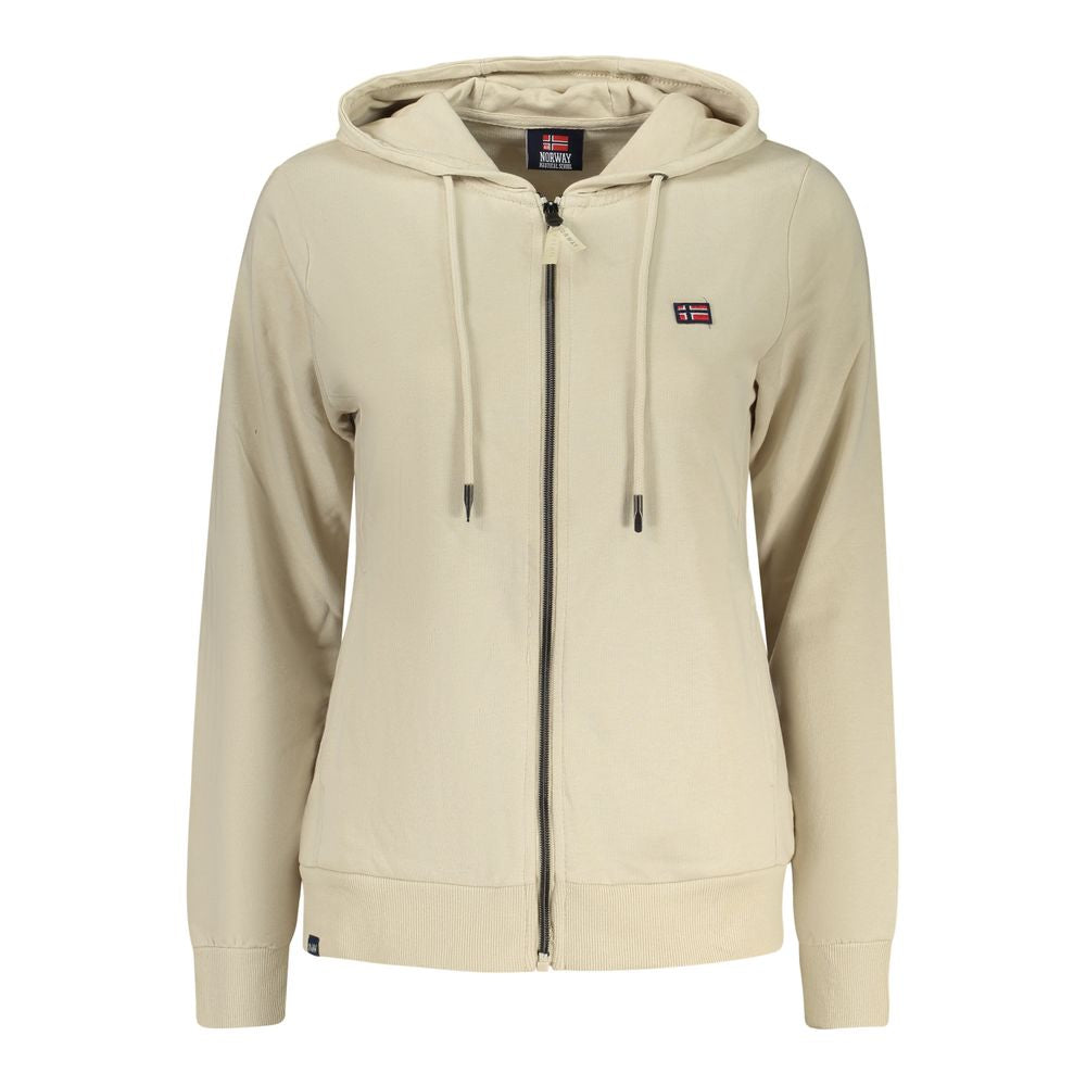 Sweat-shirt femme en coton beige Norvège 1963