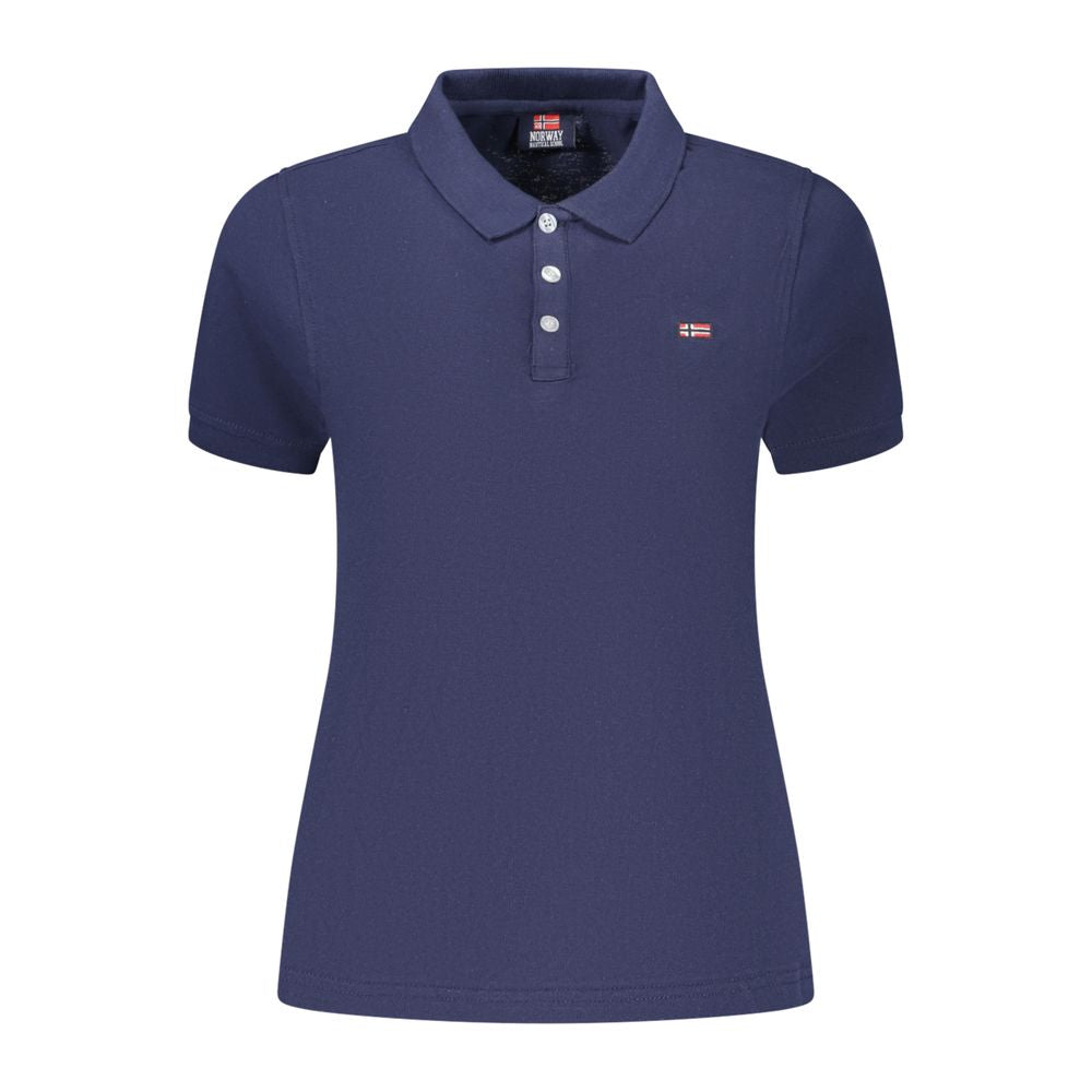 Polo pour femme en coton bleu Norvège 1963