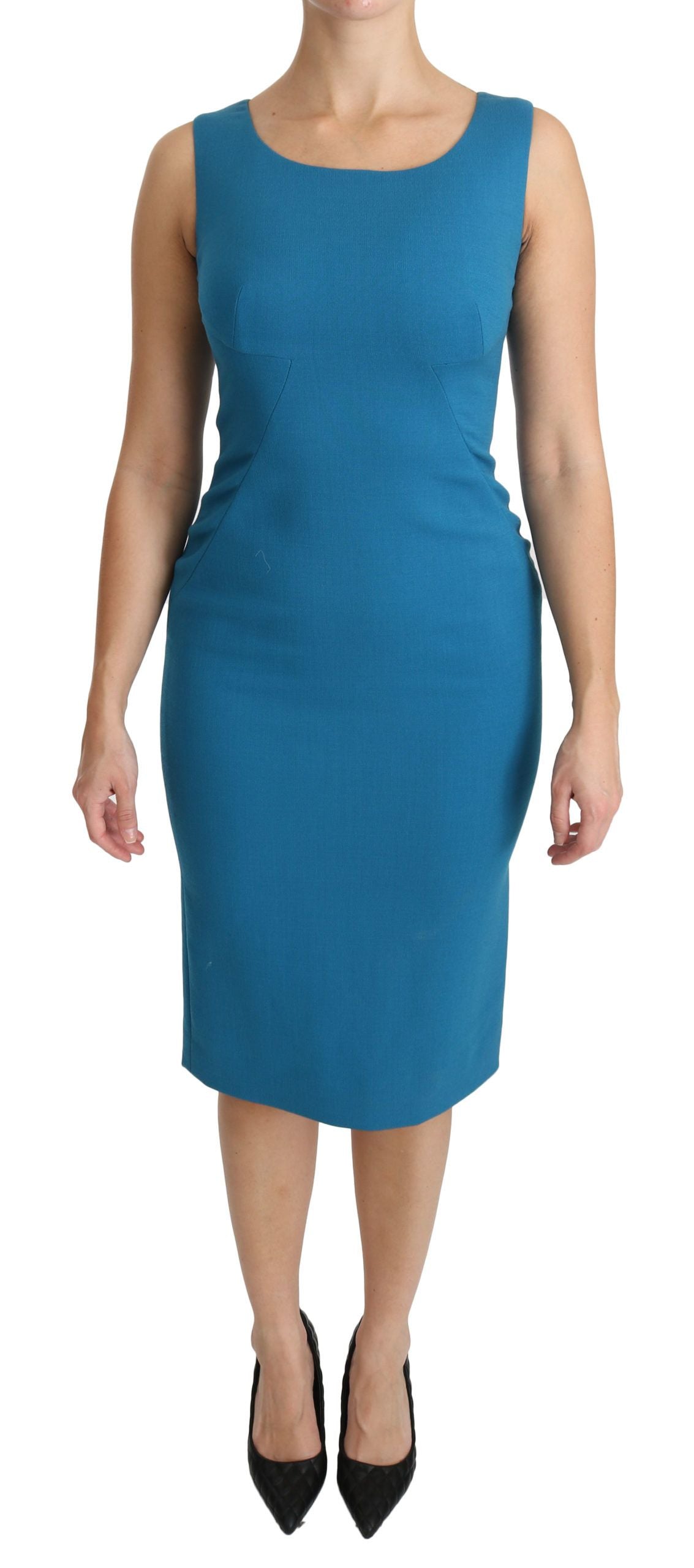 Robe décontractée Dolce & Gabbana en laine vierge bleue