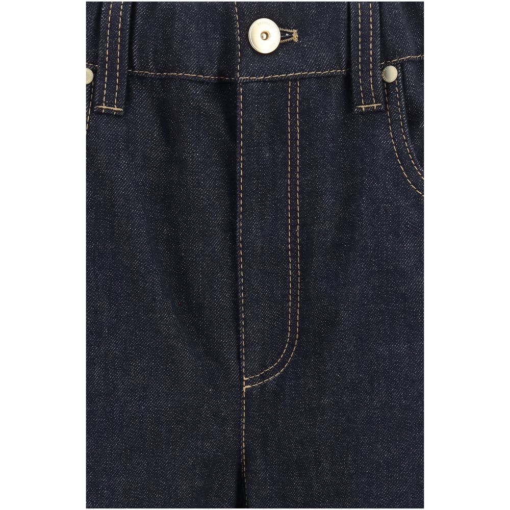 Brunello Cucinelli Jean en coton denim bleu
