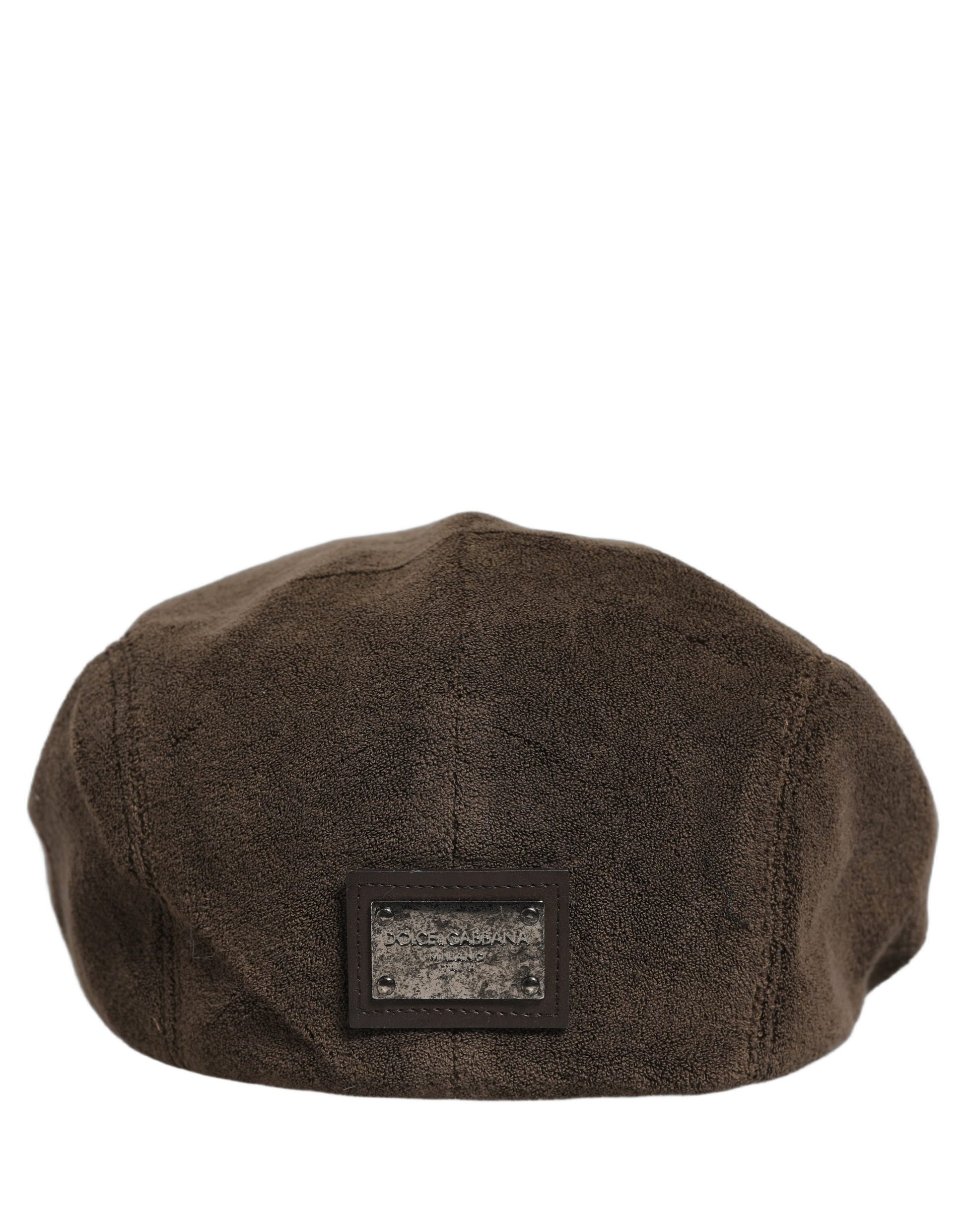 Casquette Gavroche en Coton Marron pour Homme Dolce & Gabbana