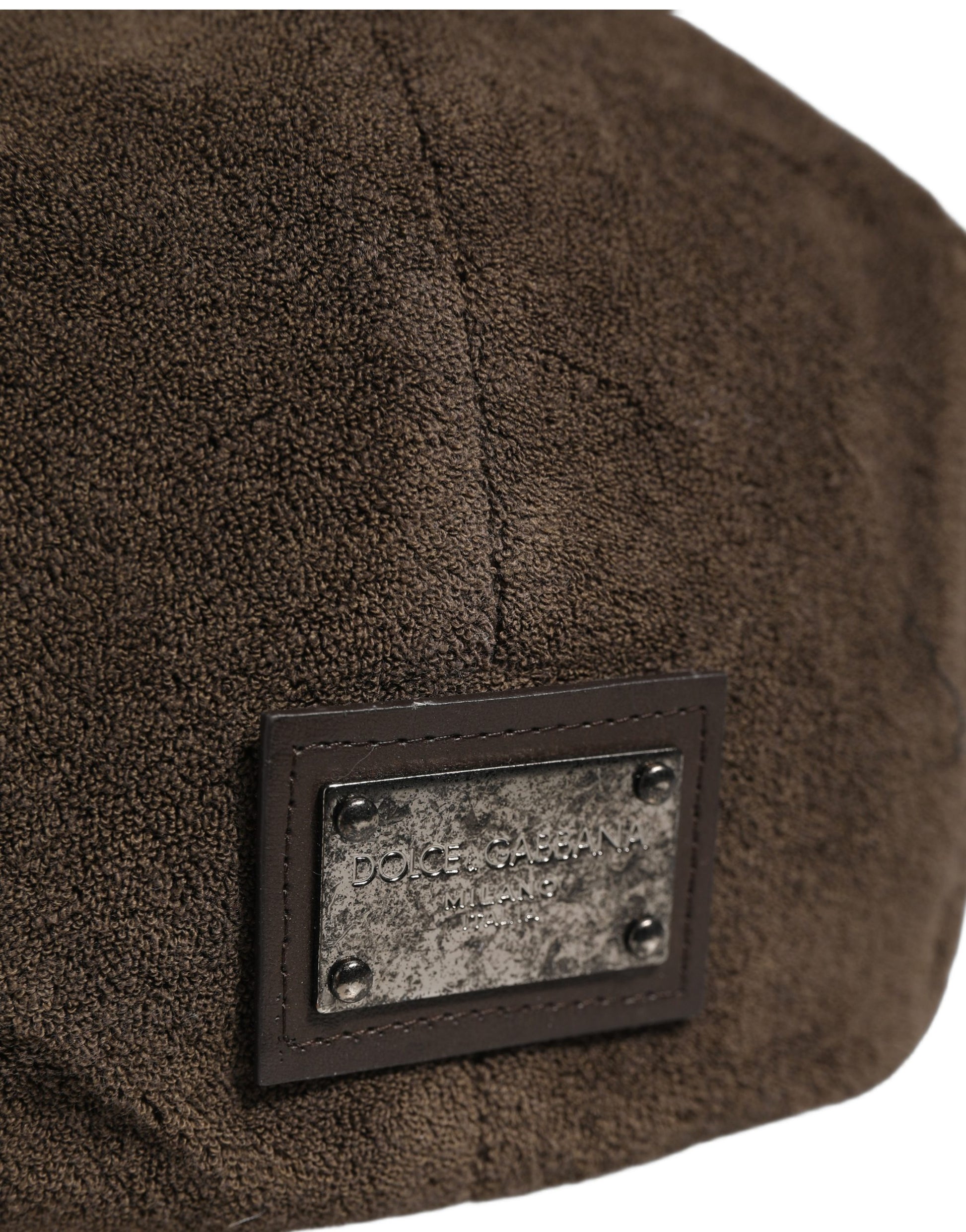 Casquette Gavroche en Coton Marron pour Homme Dolce & Gabbana