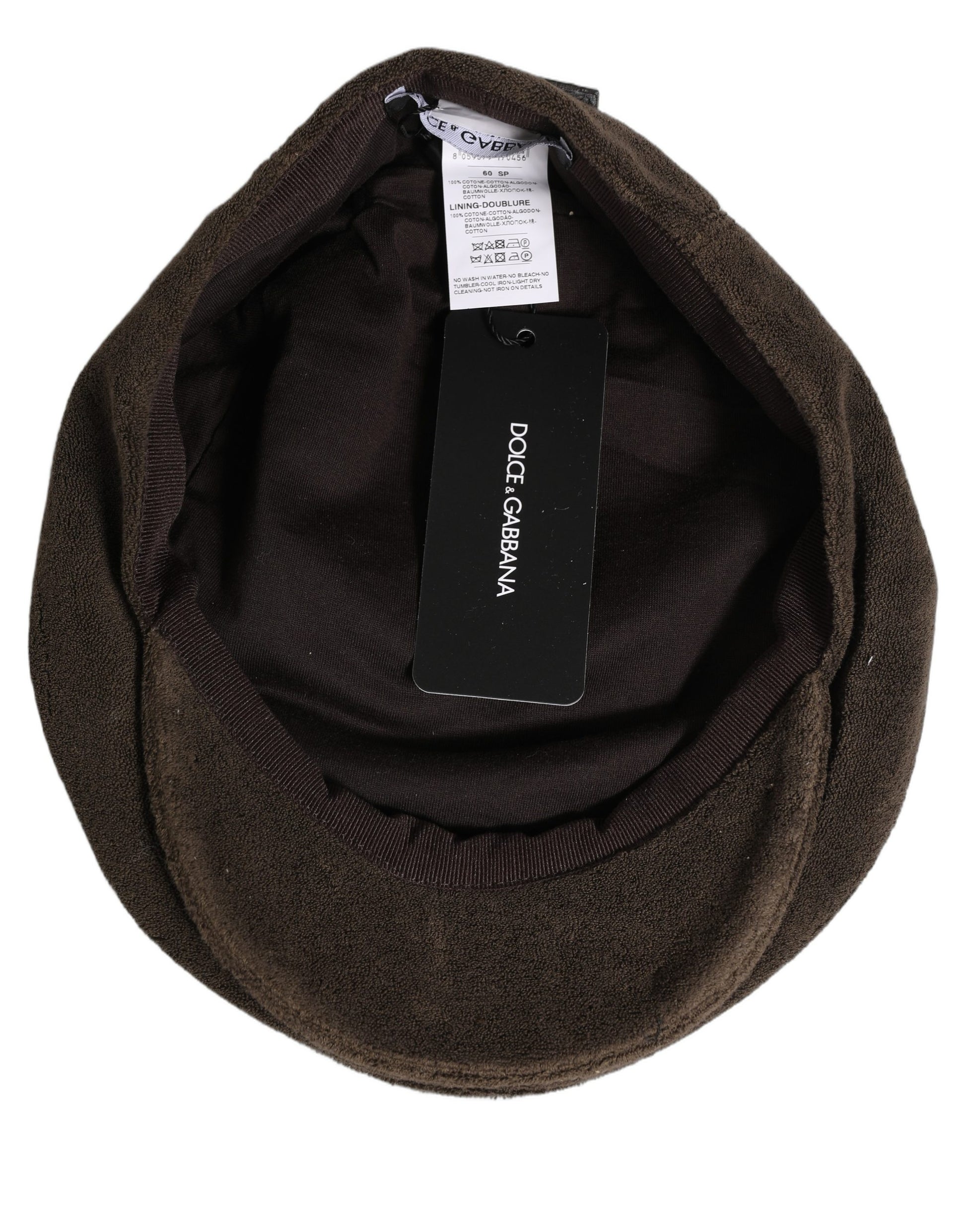 Casquette Gavroche en Coton Marron pour Homme Dolce & Gabbana