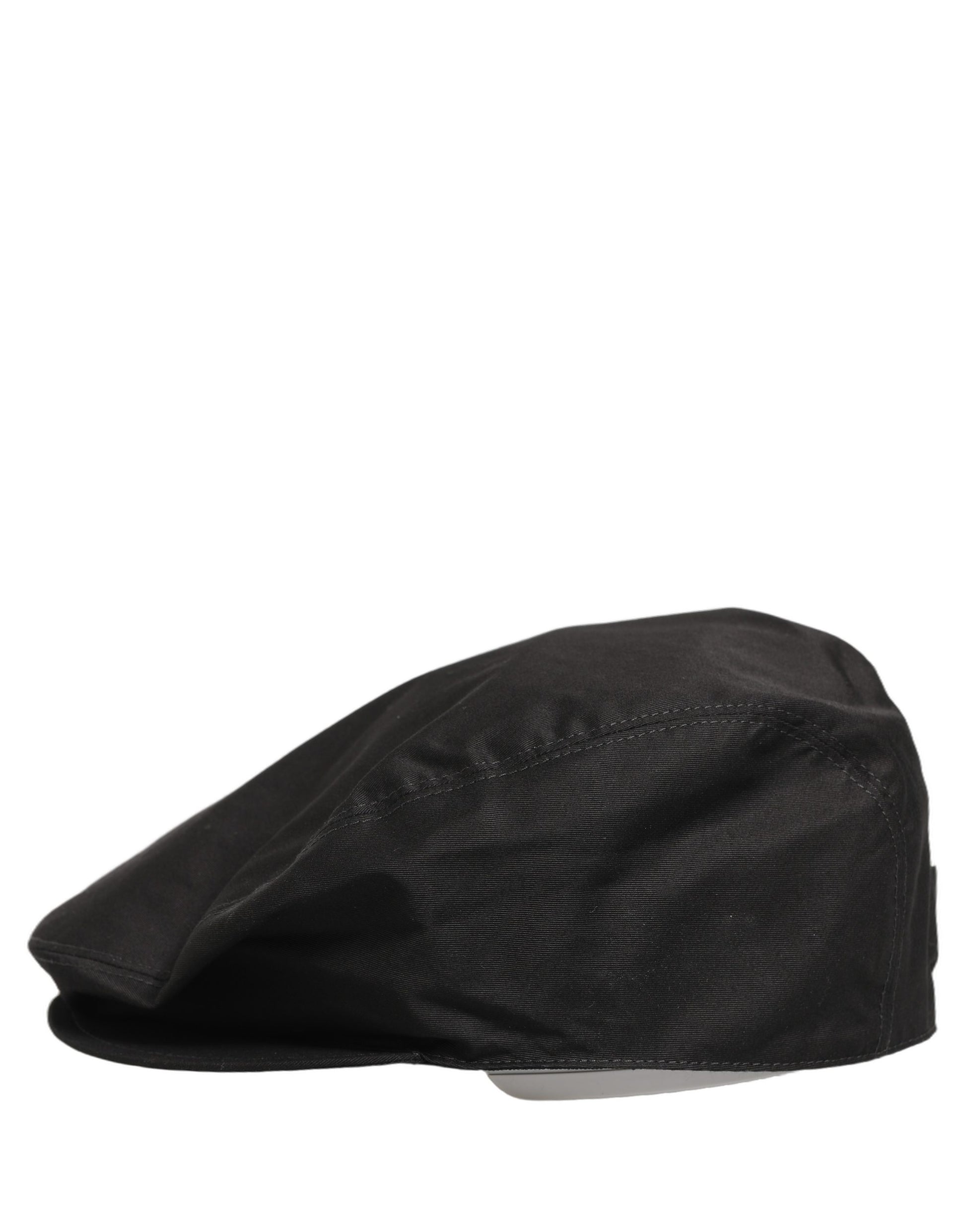 Dolce & Gabbana Casquette Gavroche Homme en Coton Stretch Noir