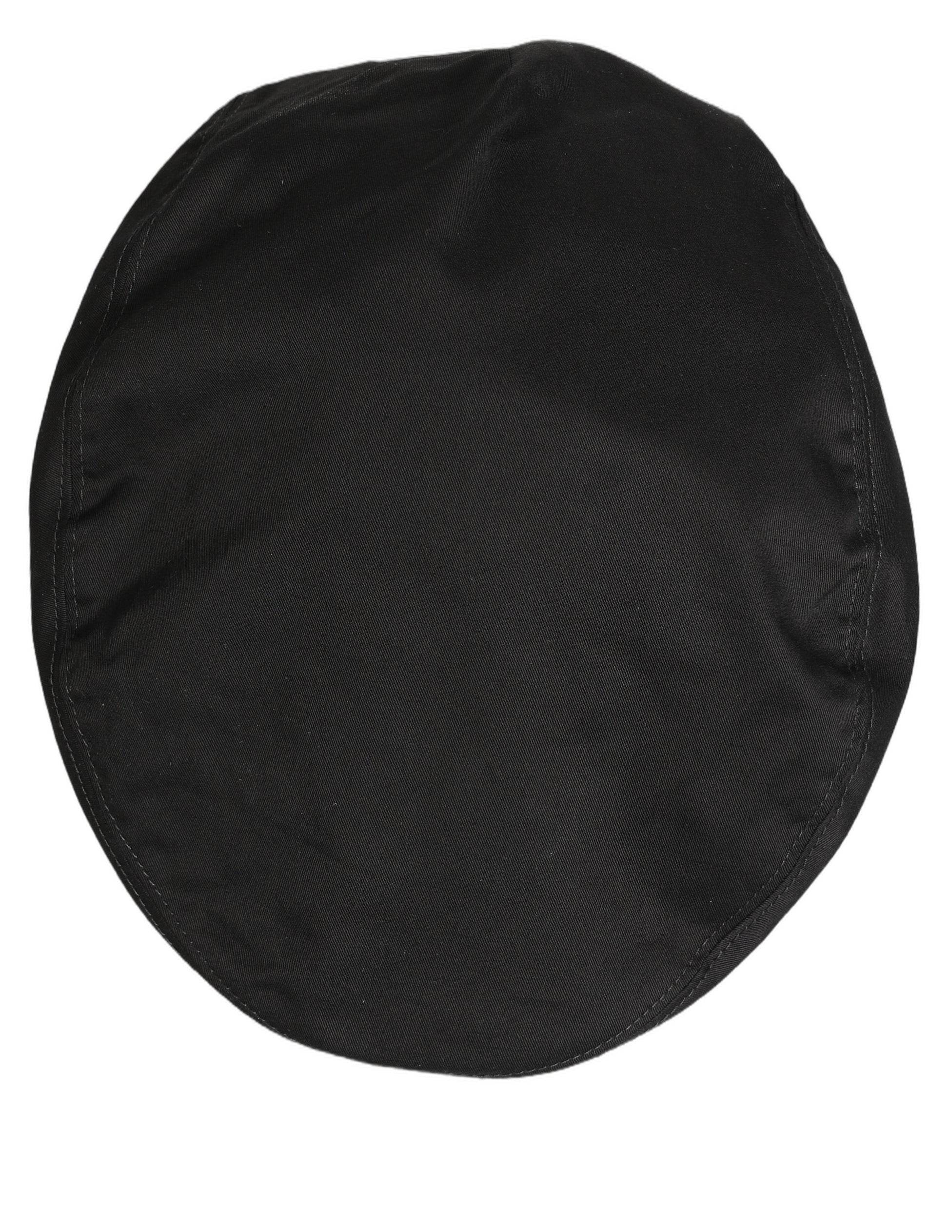 Dolce & Gabbana Casquette Gavroche Homme en Coton Stretch Noir