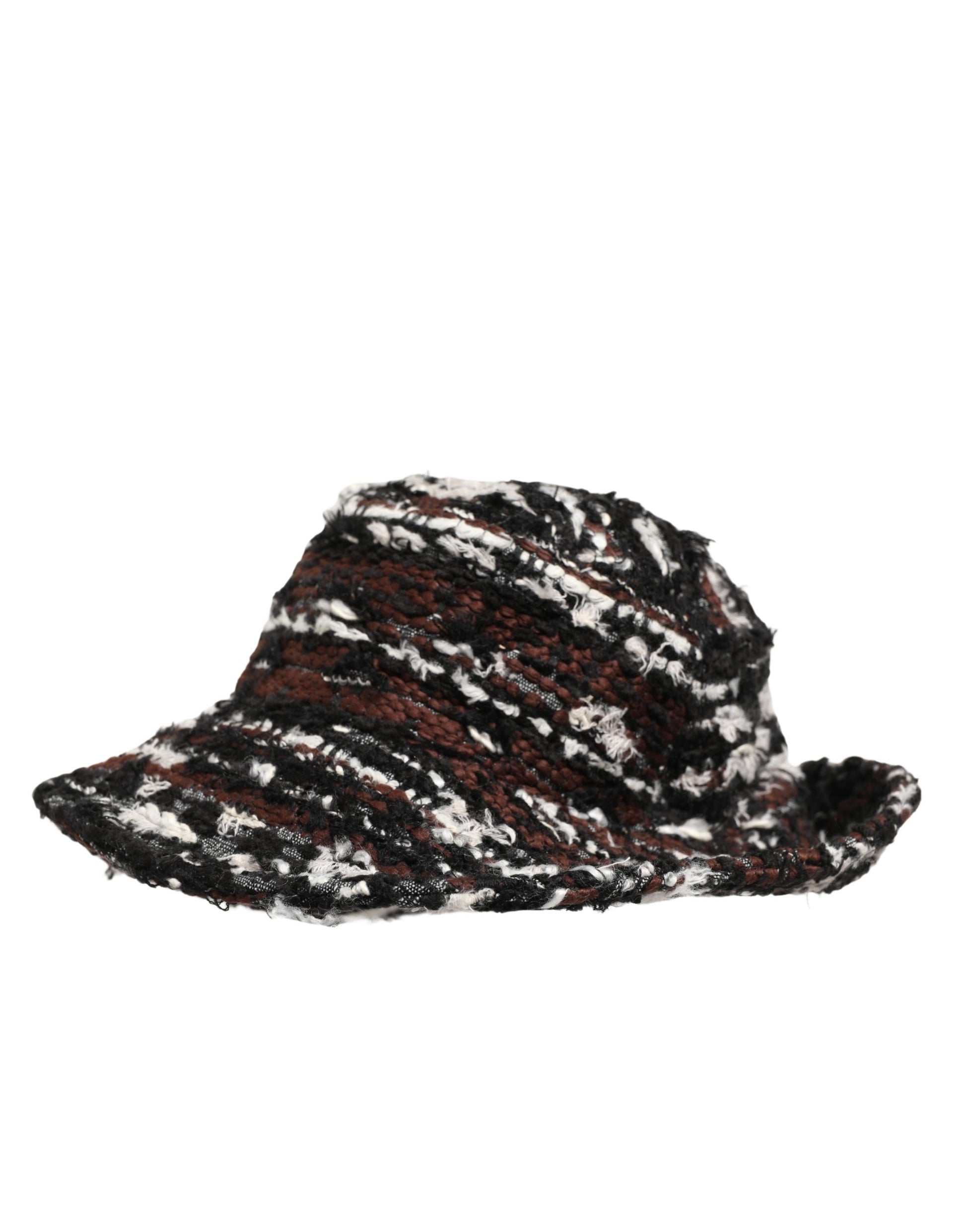 Dolce & Gabbana Femme Chapeau Casquette Seau en Tweed Acrylique Multicolore